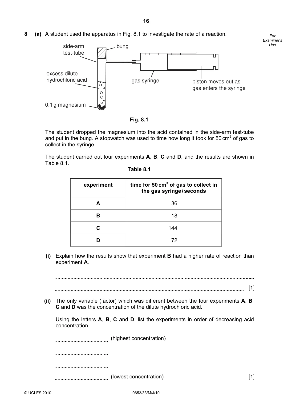 Cambridge IGCSE Science - Combined 0653 2010 May/June Paper 3 · Variant 3 question paper, page 16 of 20