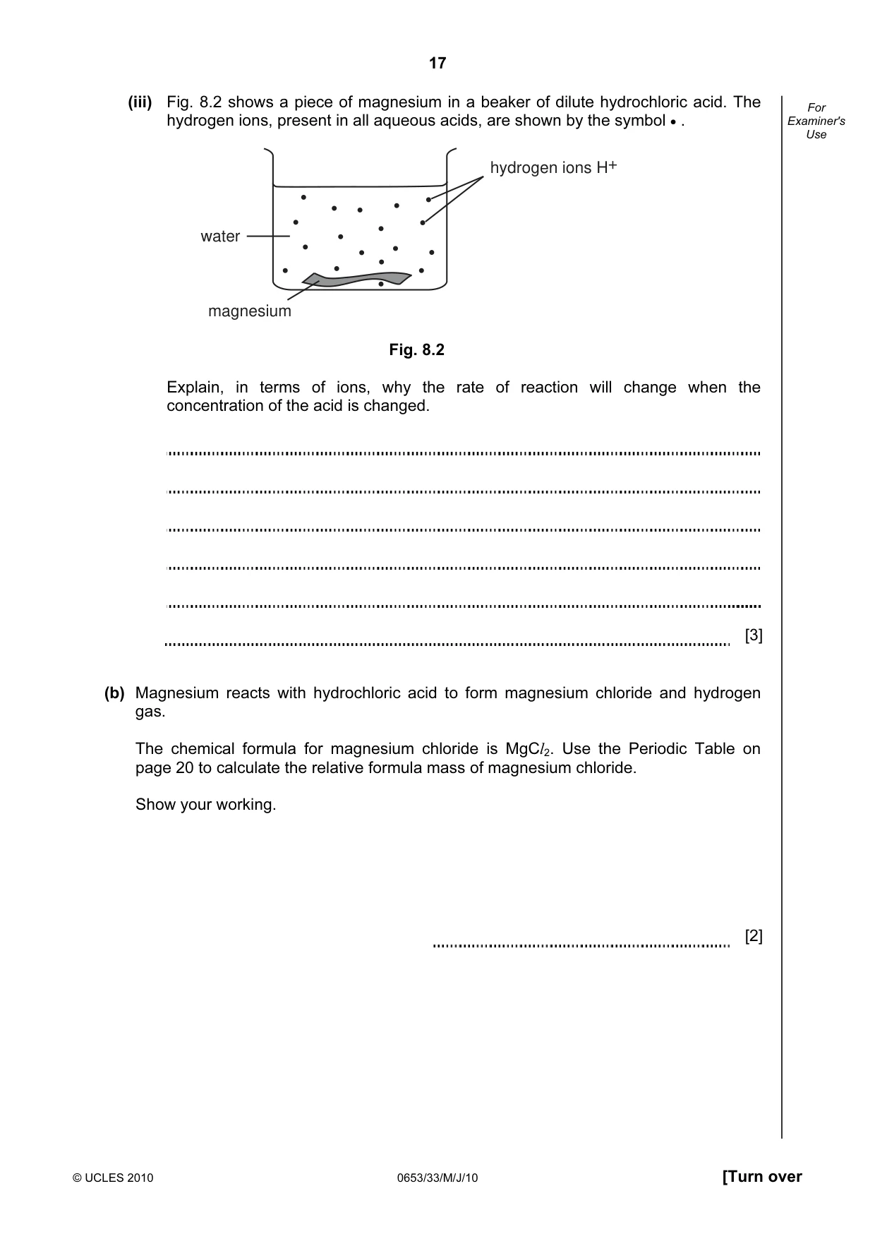 Cambridge IGCSE Science - Combined 0653 2010 May/June Paper 3 · Variant 3 question paper, page 17 of 20