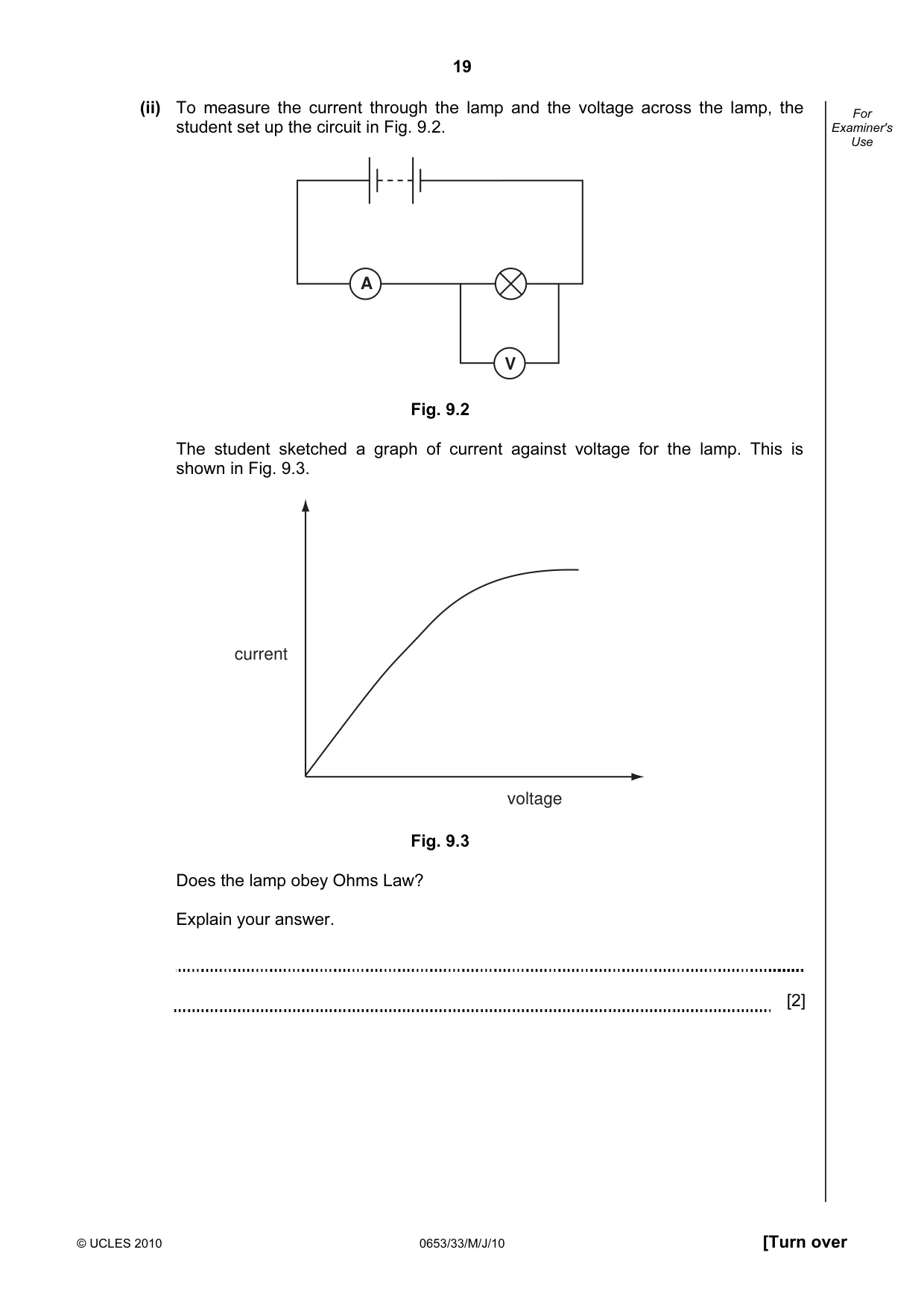 Cambridge IGCSE Science - Combined 0653 2010 May/June Paper 3 · Variant 3 question paper, page 19 of 20