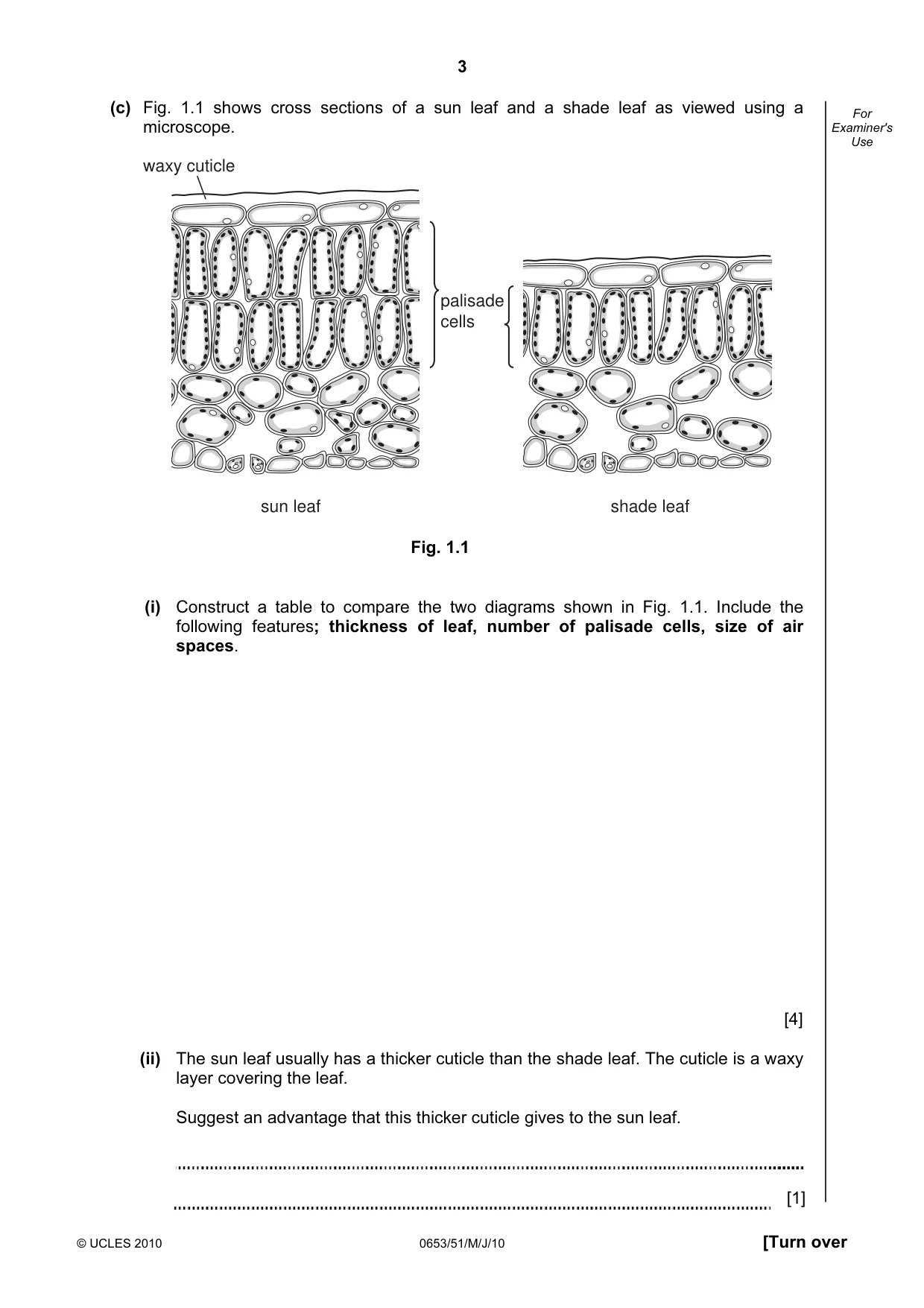 Cambridge IGCSE Science - Combined 0653 2010 May/June Paper 5 · Variant 1 question paper, page 3 of 12