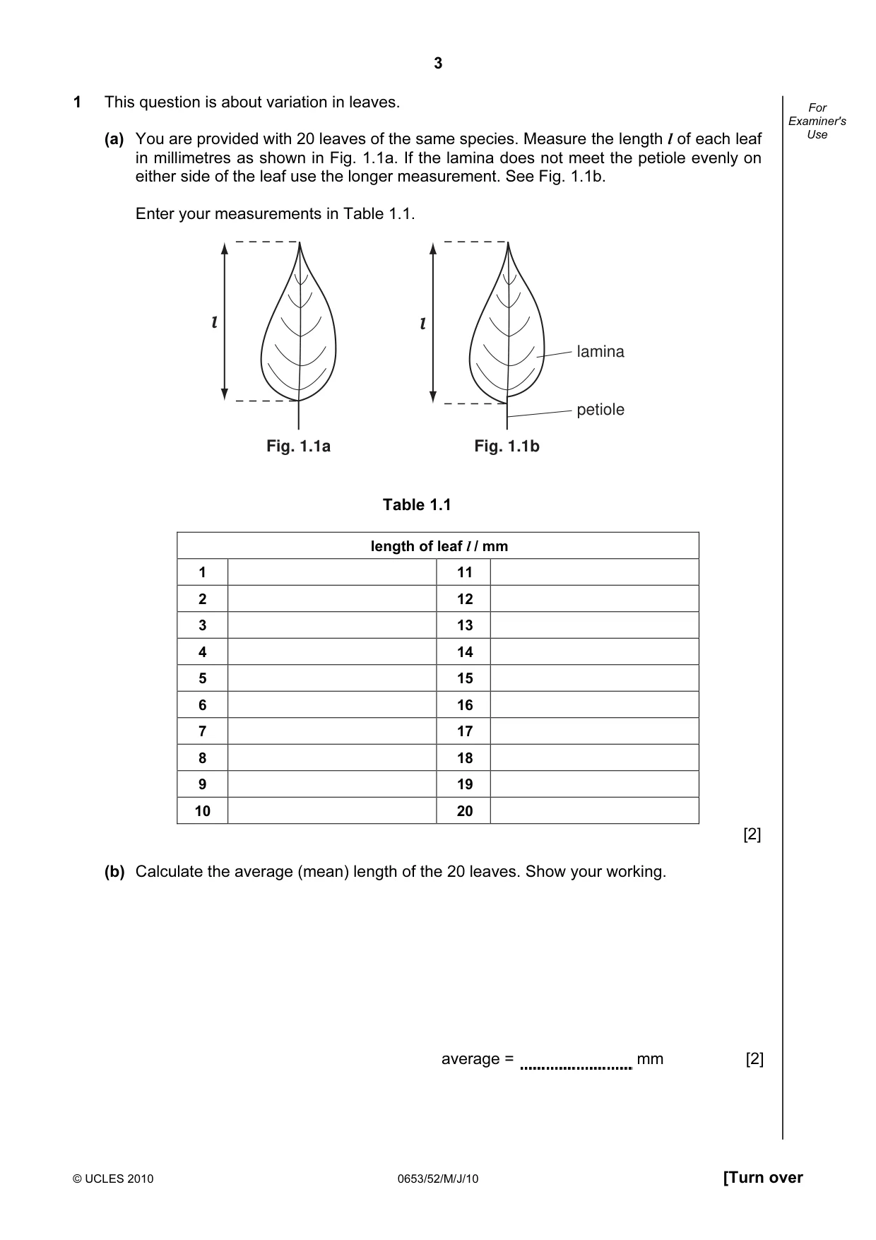 Cambridge IGCSE Science - Combined 0653 2010 May/June Paper 5 · Variant 2 question paper, page 3 of 16