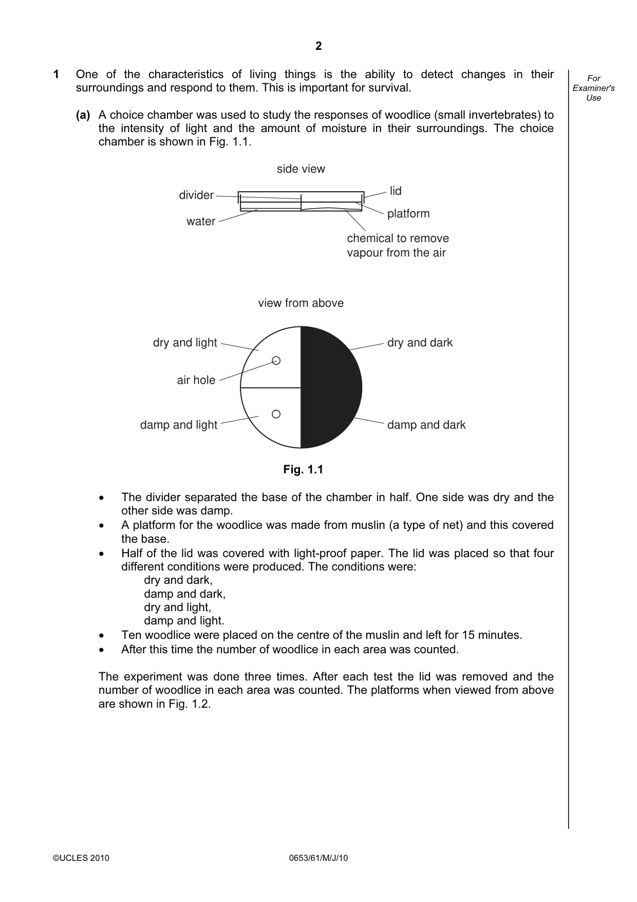 Cambridge IGCSE Science - Combined 0653 2010 May/June Paper 6 · Variant 1 question paper, page 2 of 20