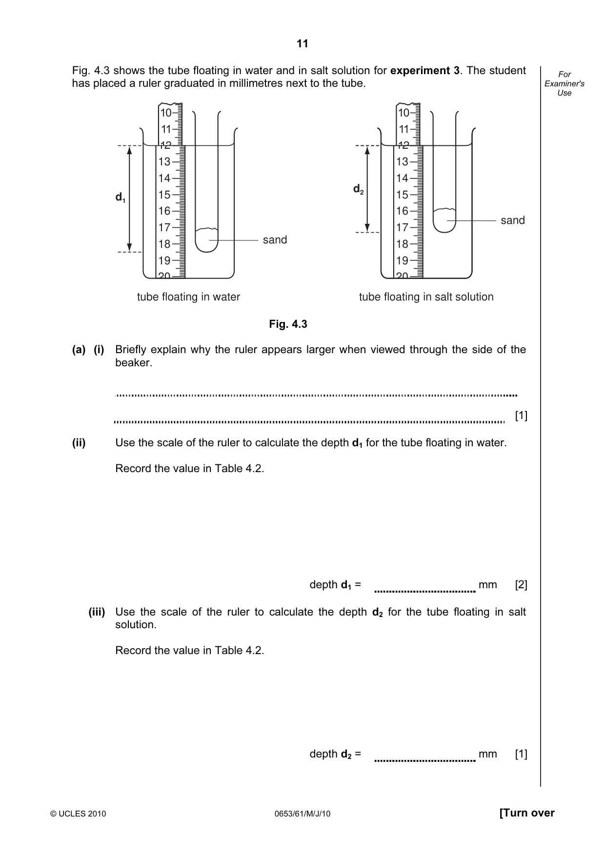 Cambridge IGCSE Science - Combined 0653 2010 May/June Paper 6 · Variant 1 question paper, page 11 of 20