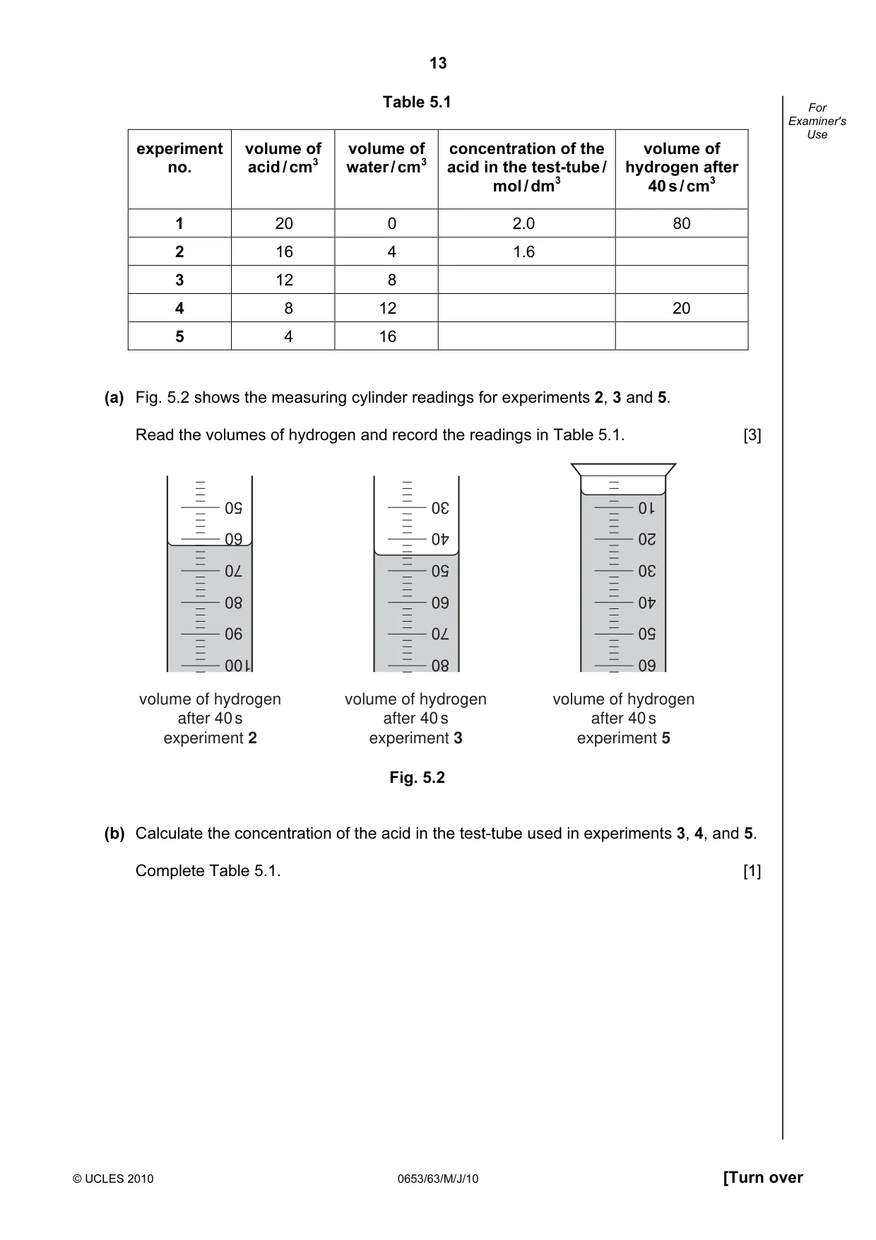 Cambridge IGCSE Science - Combined 0653 2010 May/June Paper 6 · Variant 3 question paper, page 13 of 20