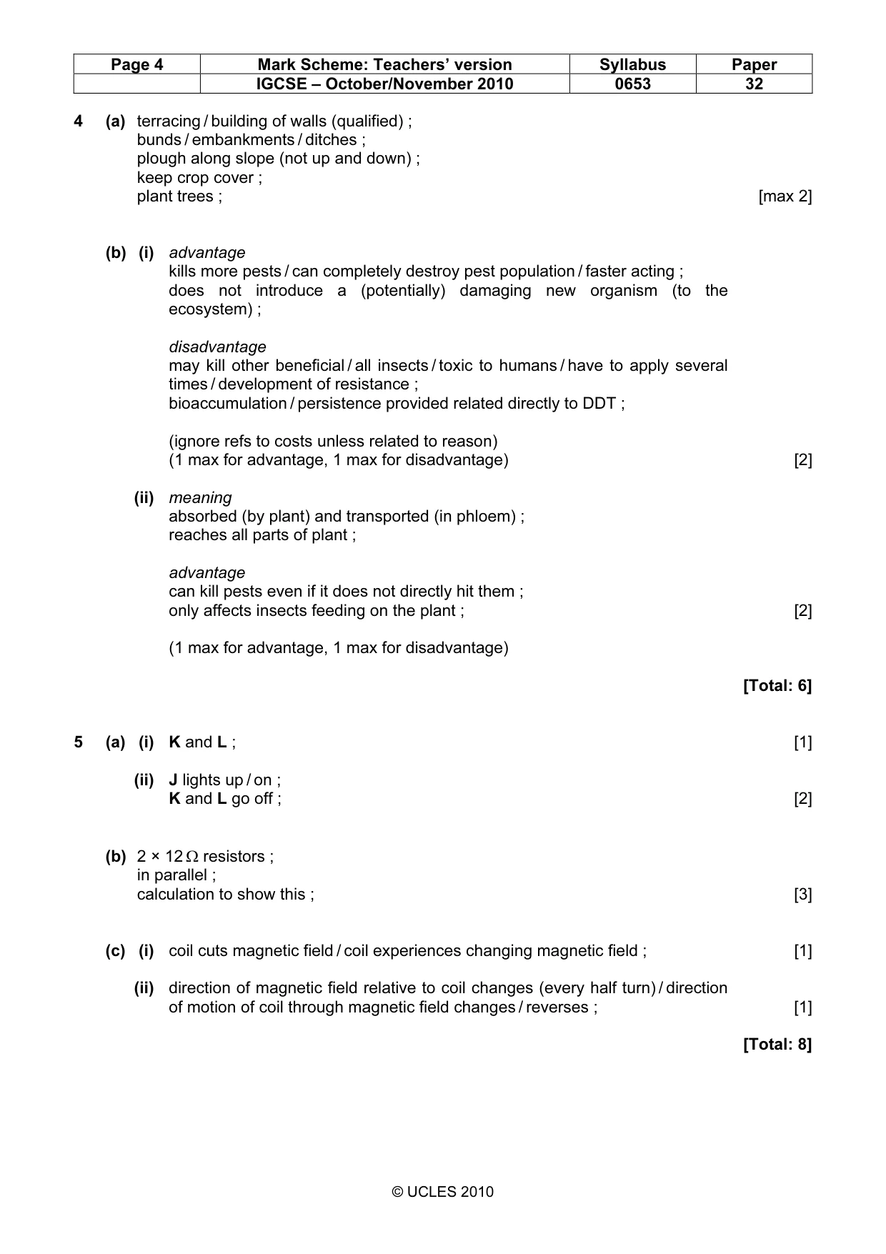 Mark scheme, page 4 of 7