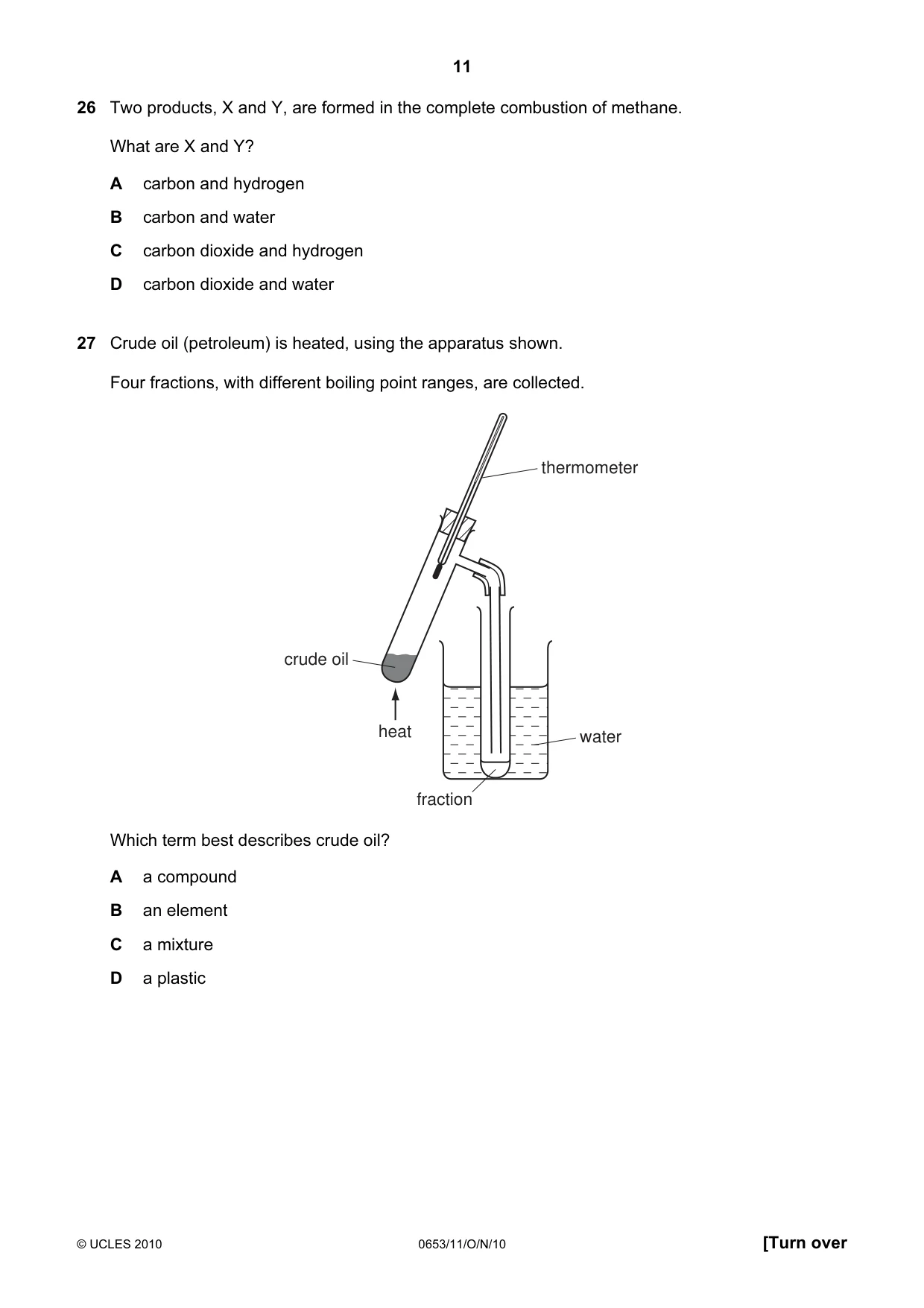 Cambridge IGCSE Science - Combined 0653 2010 Oct/Nov Paper 1 · Variant 1 question paper, page 11 of 20
