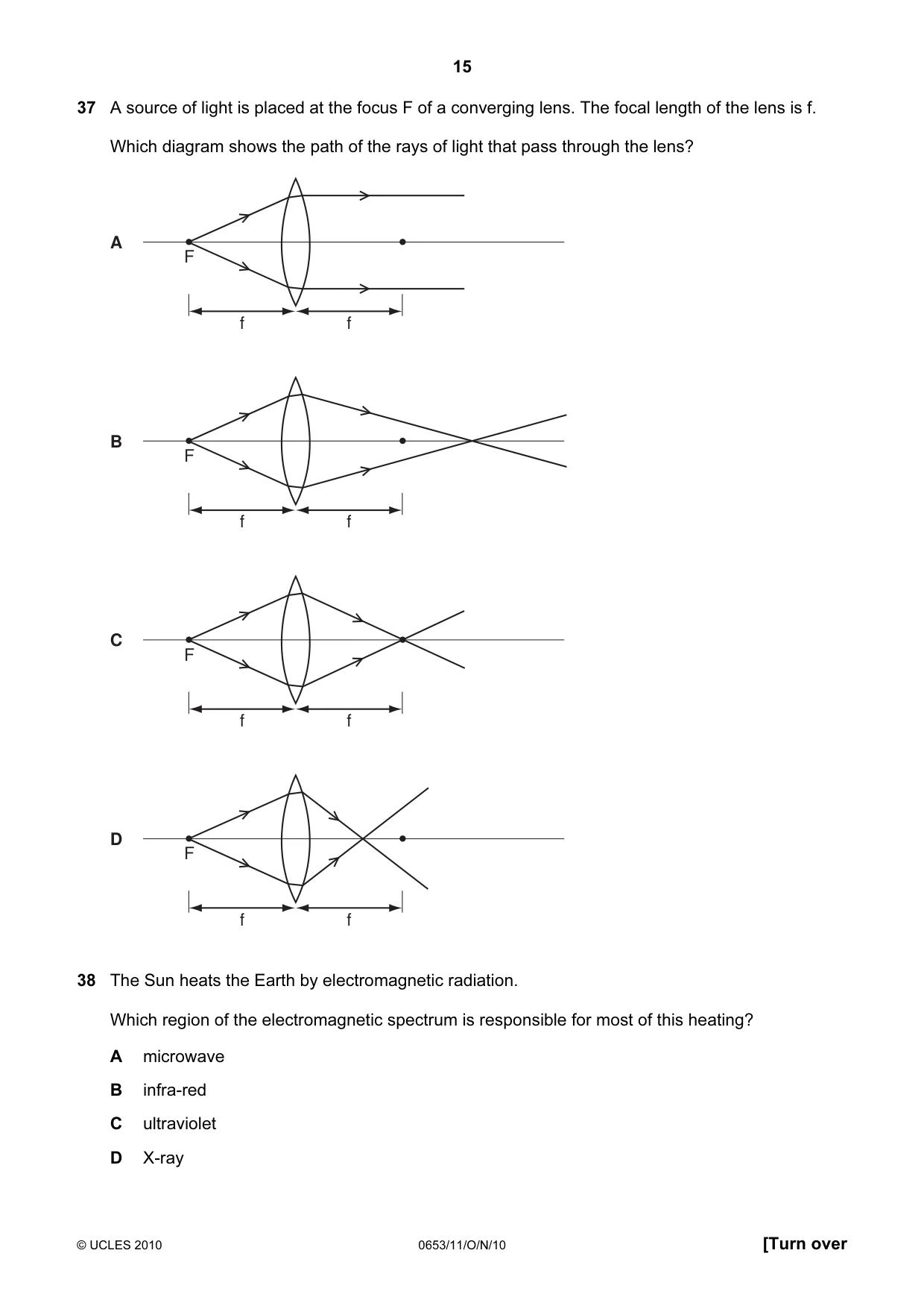 Cambridge IGCSE Science - Combined 0653 2010 Oct/Nov Paper 1 · Variant 1 question paper, page 15 of 20