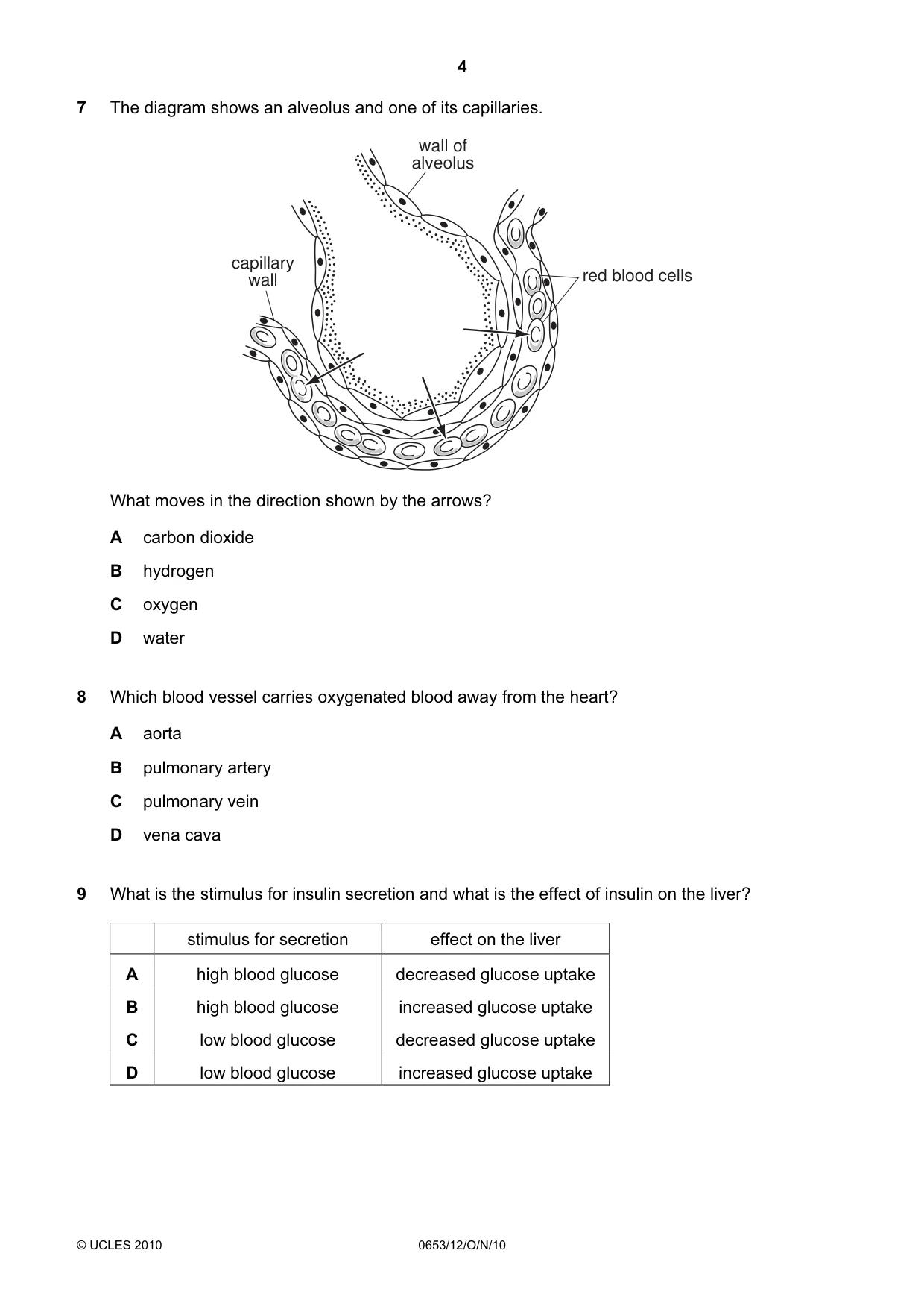 Cambridge IGCSE Science - Combined 0653 2010 Oct/Nov Paper 1 · Variant 2 question paper, page 4 of 20