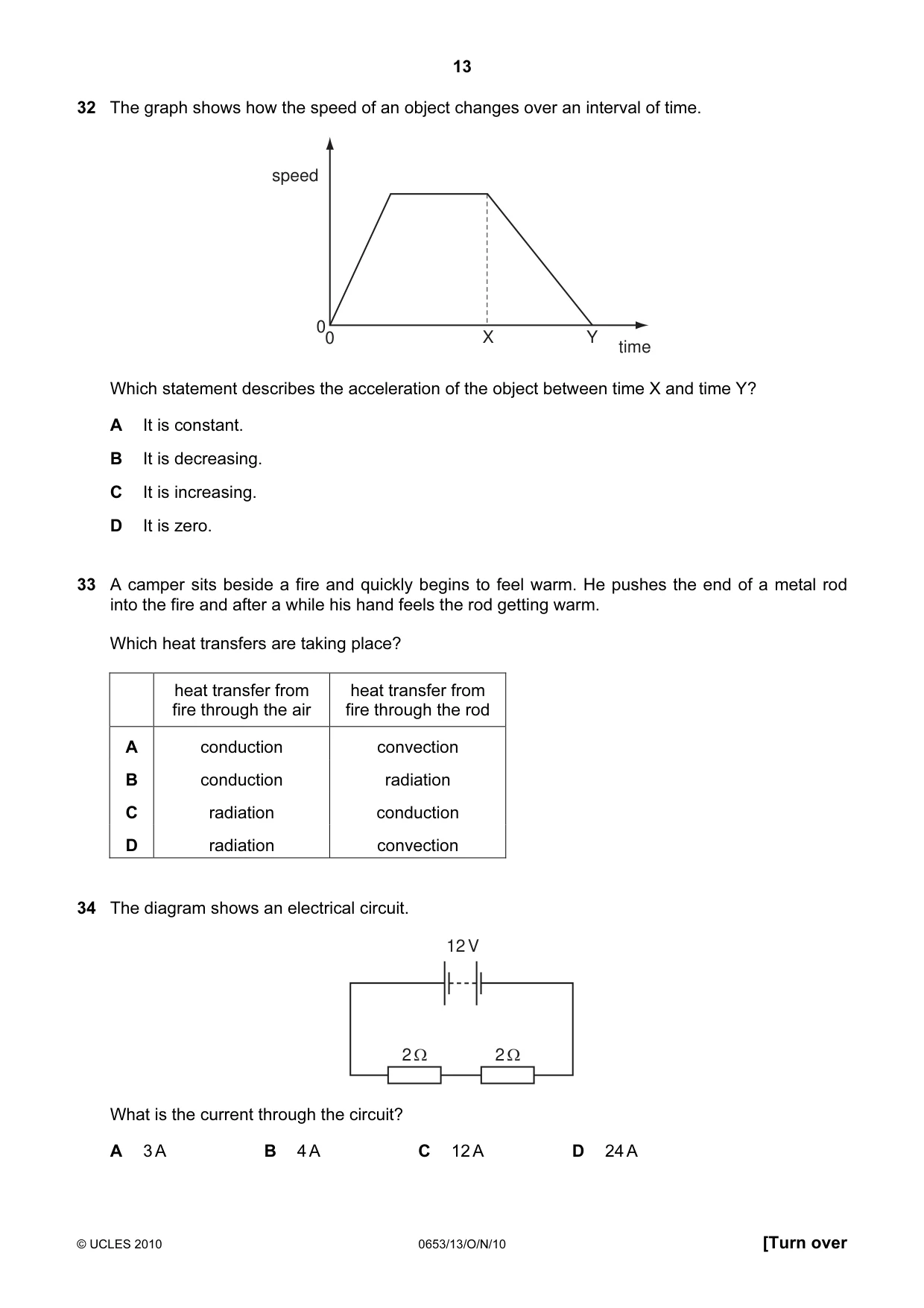 Cambridge IGCSE Science - Combined 0653 2010 Oct/Nov Paper 1 · Variant 3 question paper, page 13 of 20
