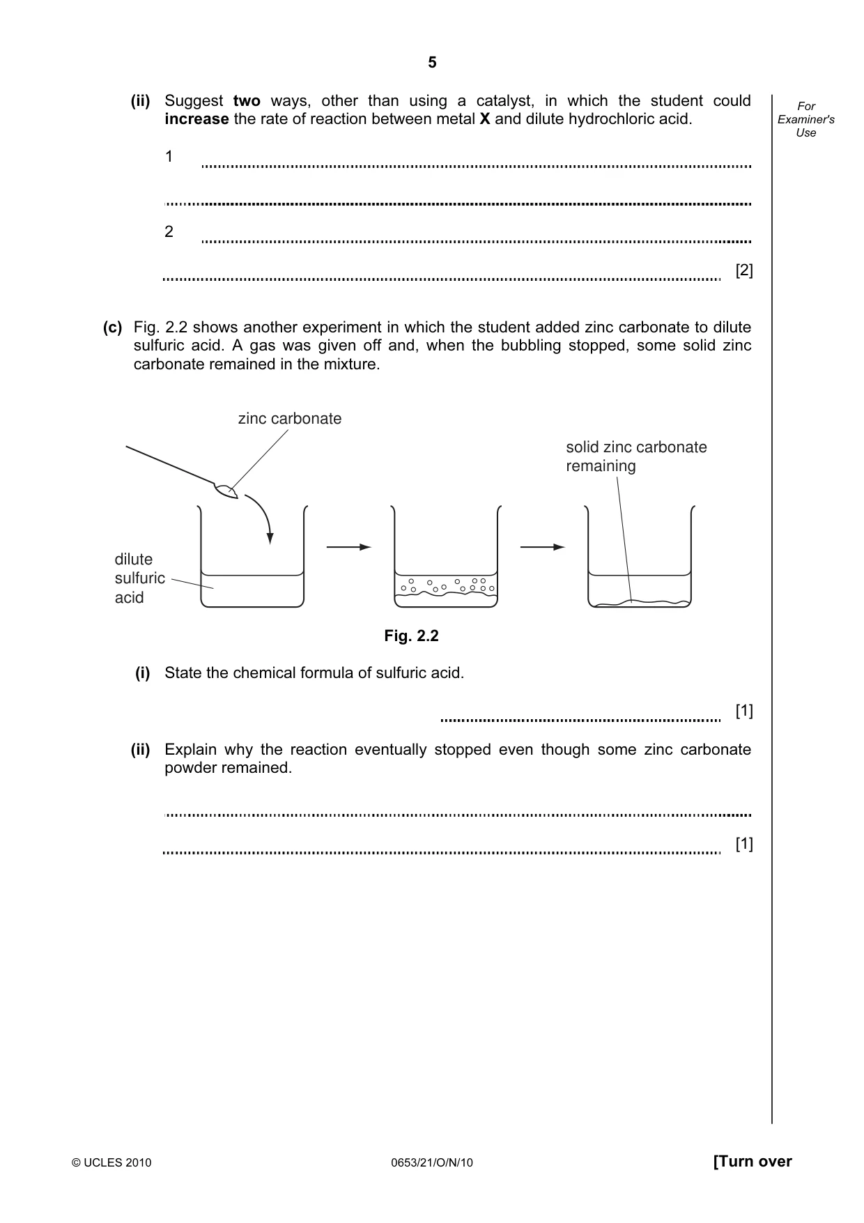 Cambridge IGCSE Science - Combined 0653 2010 Oct/Nov Paper 2 · Variant 1 question paper, page 5 of 20