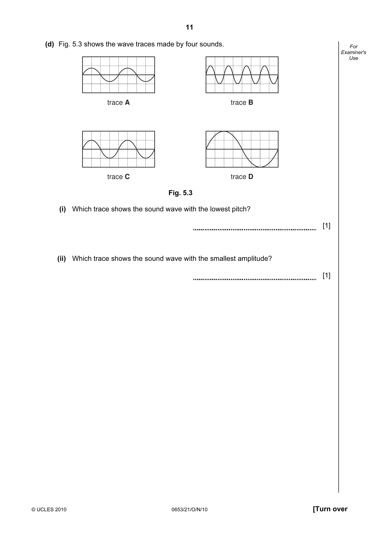 Cambridge IGCSE Science - Combined 0653 2010 Oct/Nov Paper 2 · Variant 1 question paper, page 11 of 20