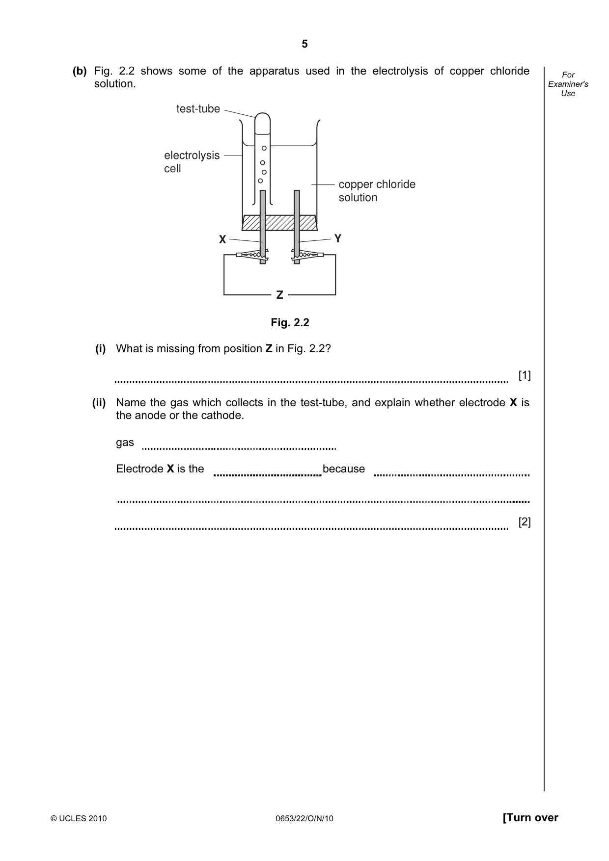 Cambridge IGCSE Science - Combined 0653 2010 Oct/Nov Paper 2 · Variant 2 question paper, page 5 of 24