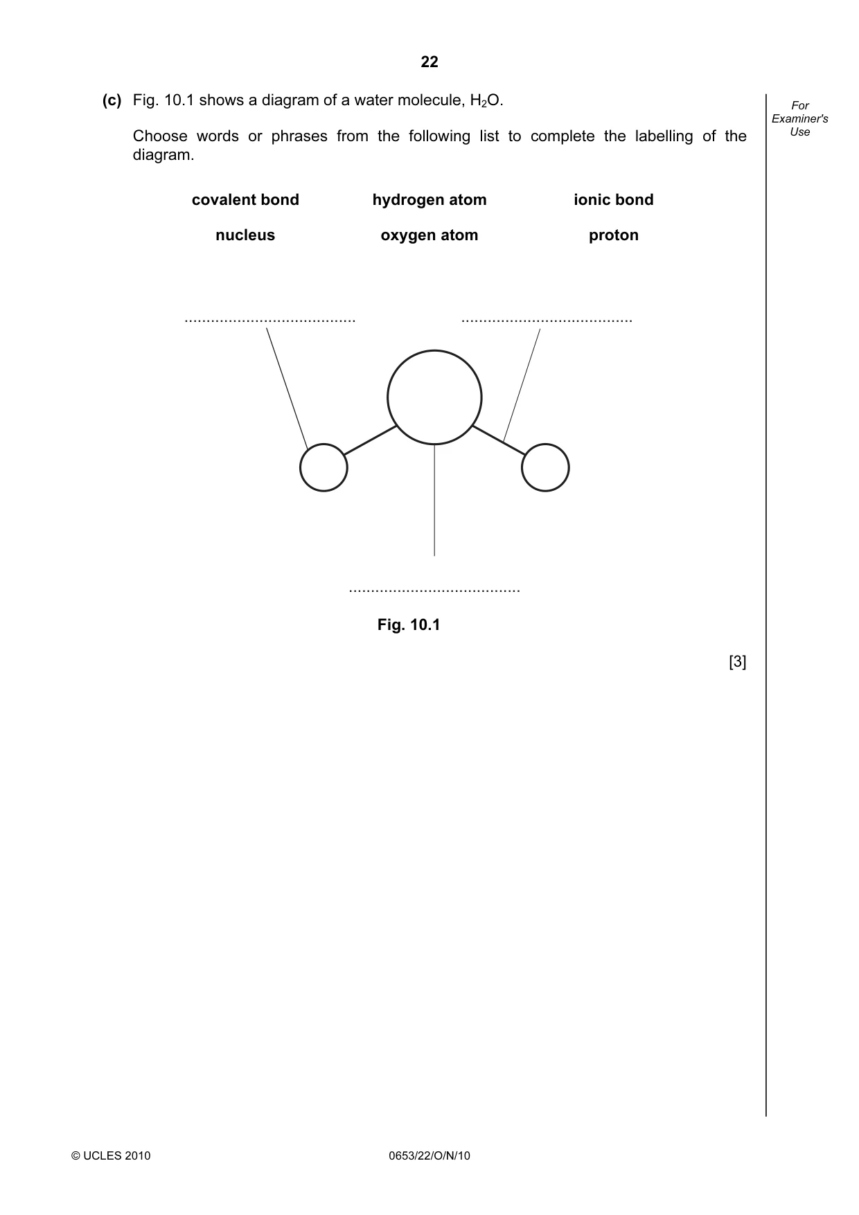 Cambridge IGCSE Science - Combined 0653 2010 Oct/Nov Paper 2 · Variant 2 question paper, page 22 of 24