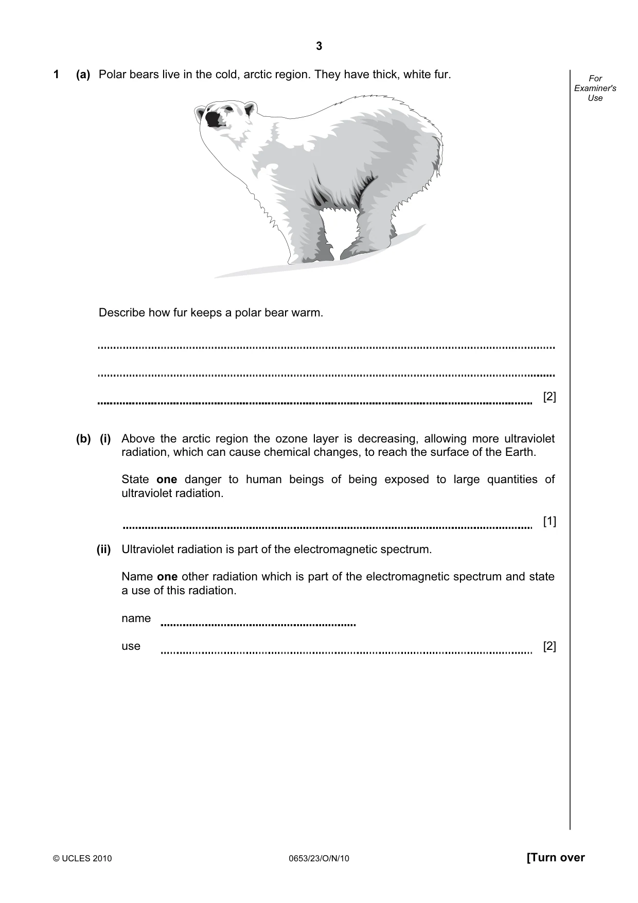 Cambridge IGCSE Science - Combined 0653 2010 Oct/Nov Paper 2 · Variant 3 question paper, page 3 of 24