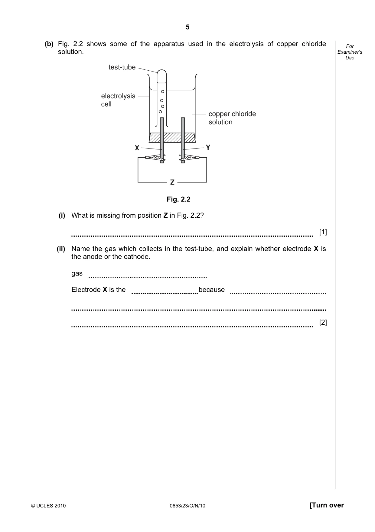 Cambridge IGCSE Science - Combined 0653 2010 Oct/Nov Paper 2 · Variant 3 question paper, page 5 of 24