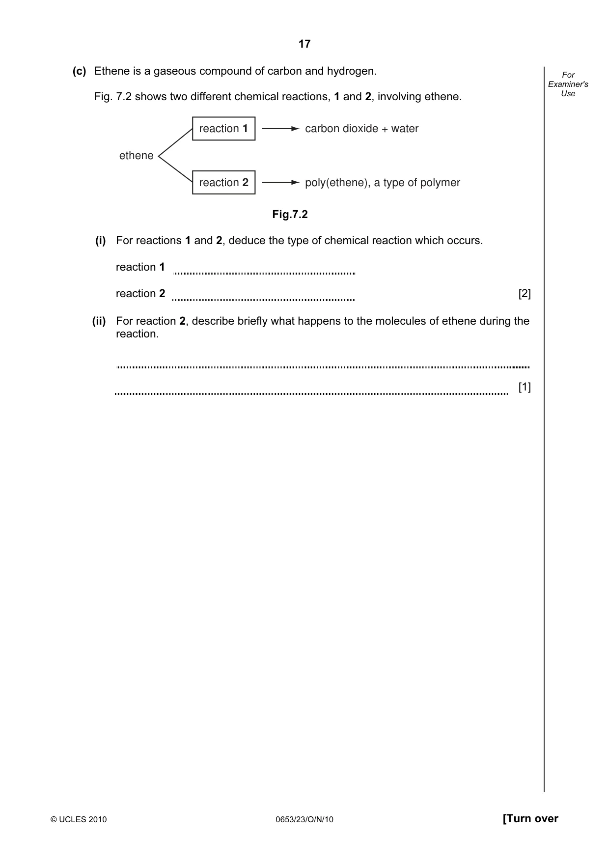 Cambridge IGCSE Science - Combined 0653 2010 Oct/Nov Paper 2 · Variant 3 question paper, page 17 of 24