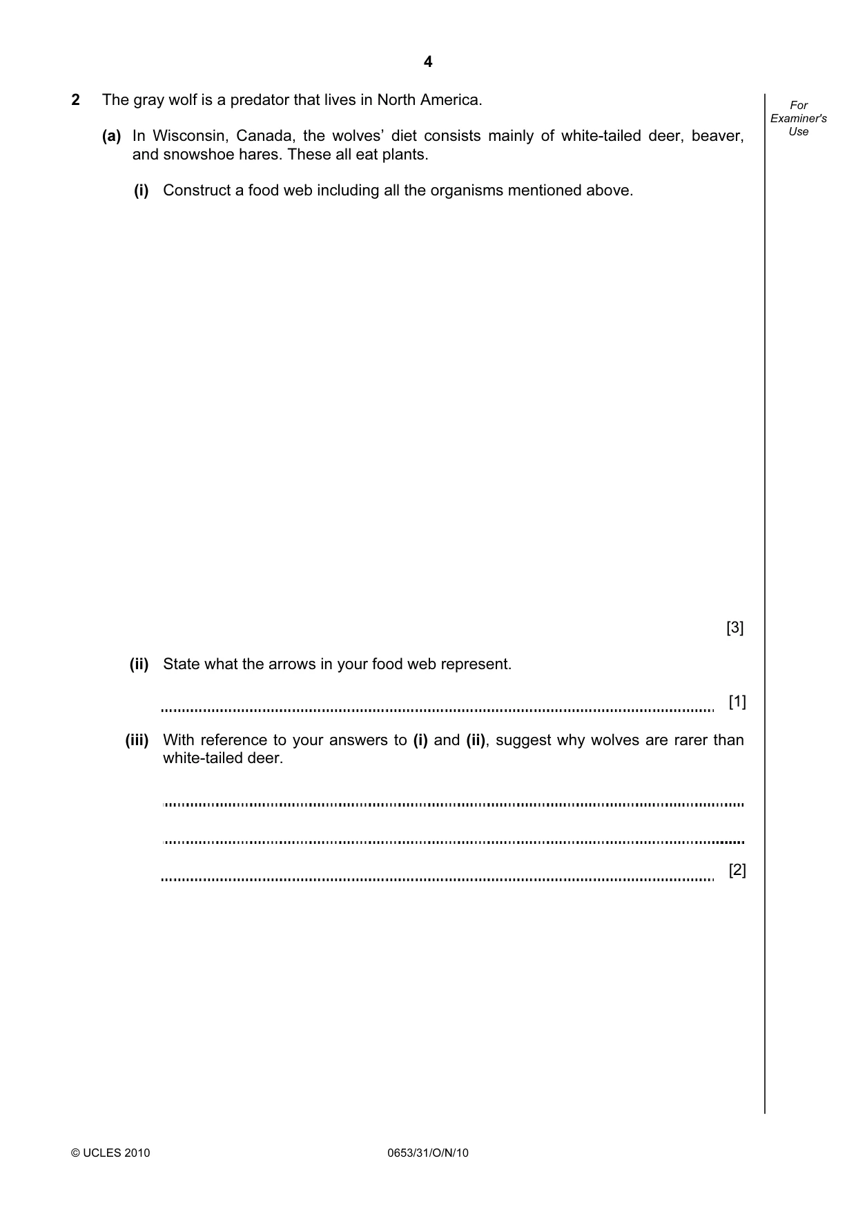 Cambridge IGCSE Science - Combined 0653 2010 Oct/Nov Paper 3 · Variant 1 question paper, page 4 of 20