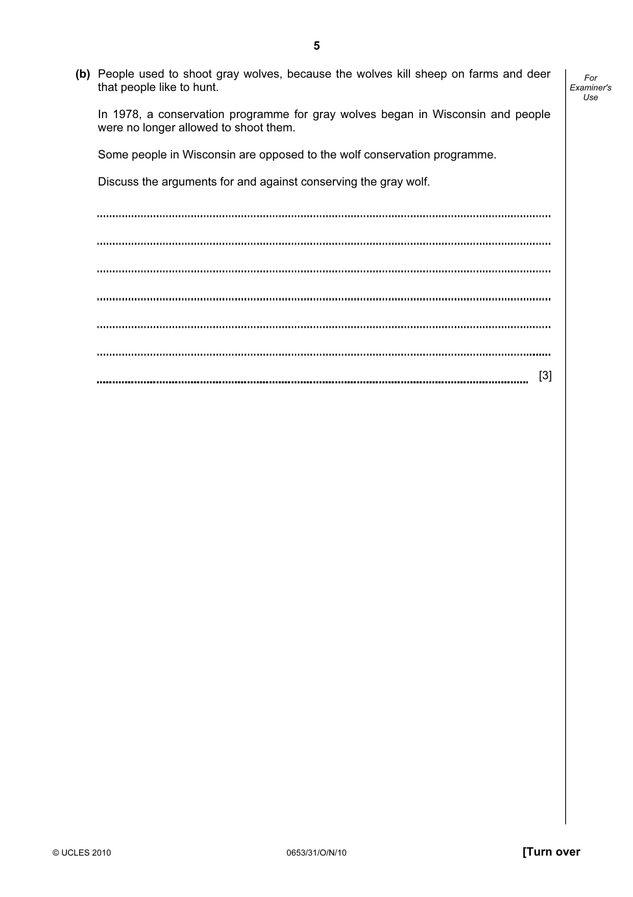 Cambridge IGCSE Science - Combined 0653 2010 Oct/Nov Paper 3 · Variant 1 question paper, page 5 of 20