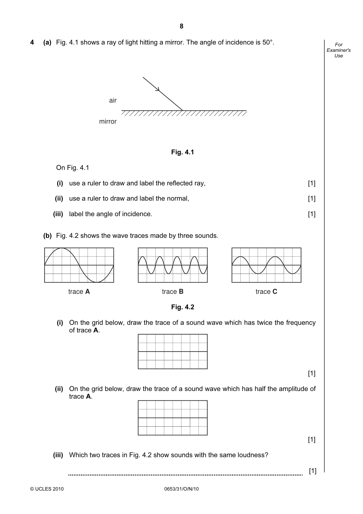 Cambridge IGCSE Science - Combined 0653 2010 Oct/Nov Paper 3 · Variant 1 question paper, page 8 of 20