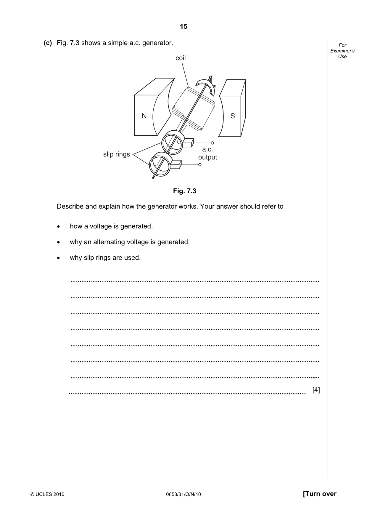 Cambridge IGCSE Science - Combined 0653 2010 Oct/Nov Paper 3 · Variant 1 question paper, page 15 of 20