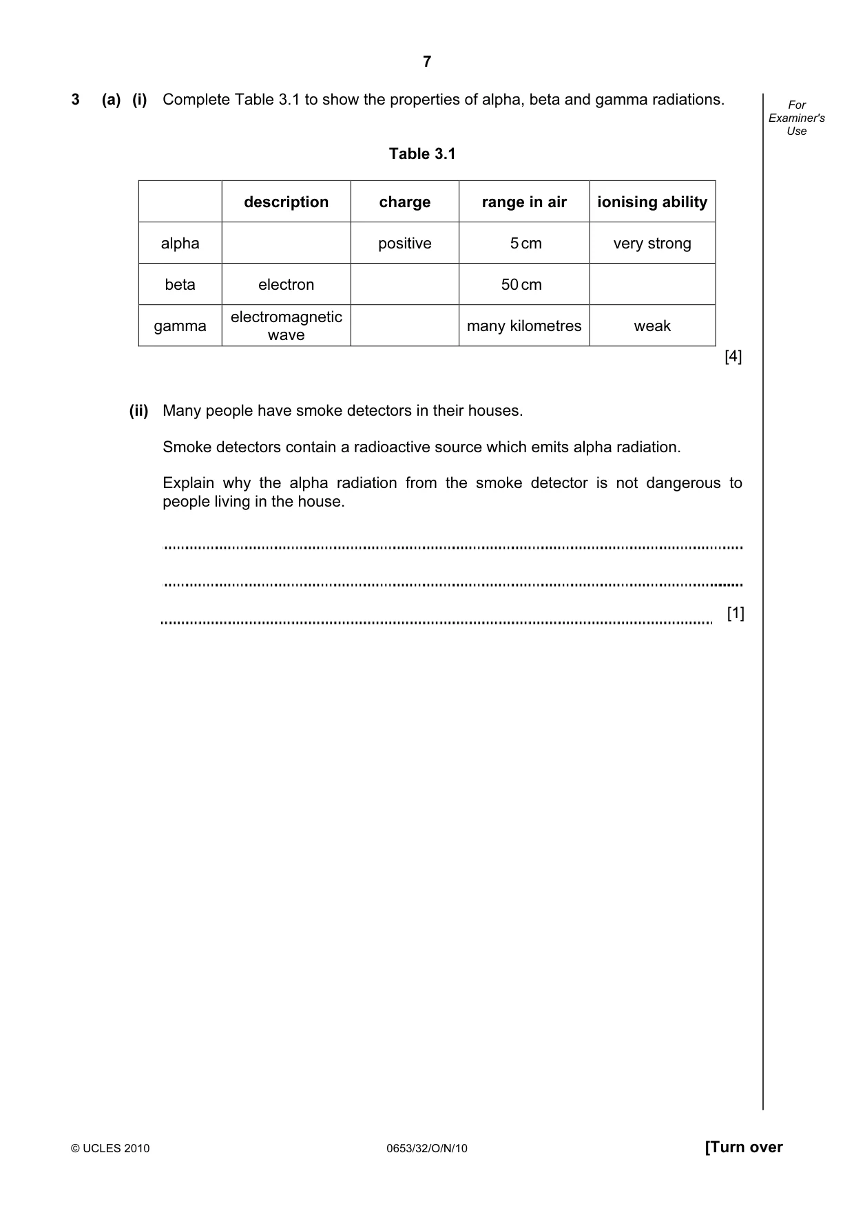 Cambridge IGCSE Science - Combined 0653 2010 Oct/Nov Paper 3 · Variant 2 question paper, page 7 of 20