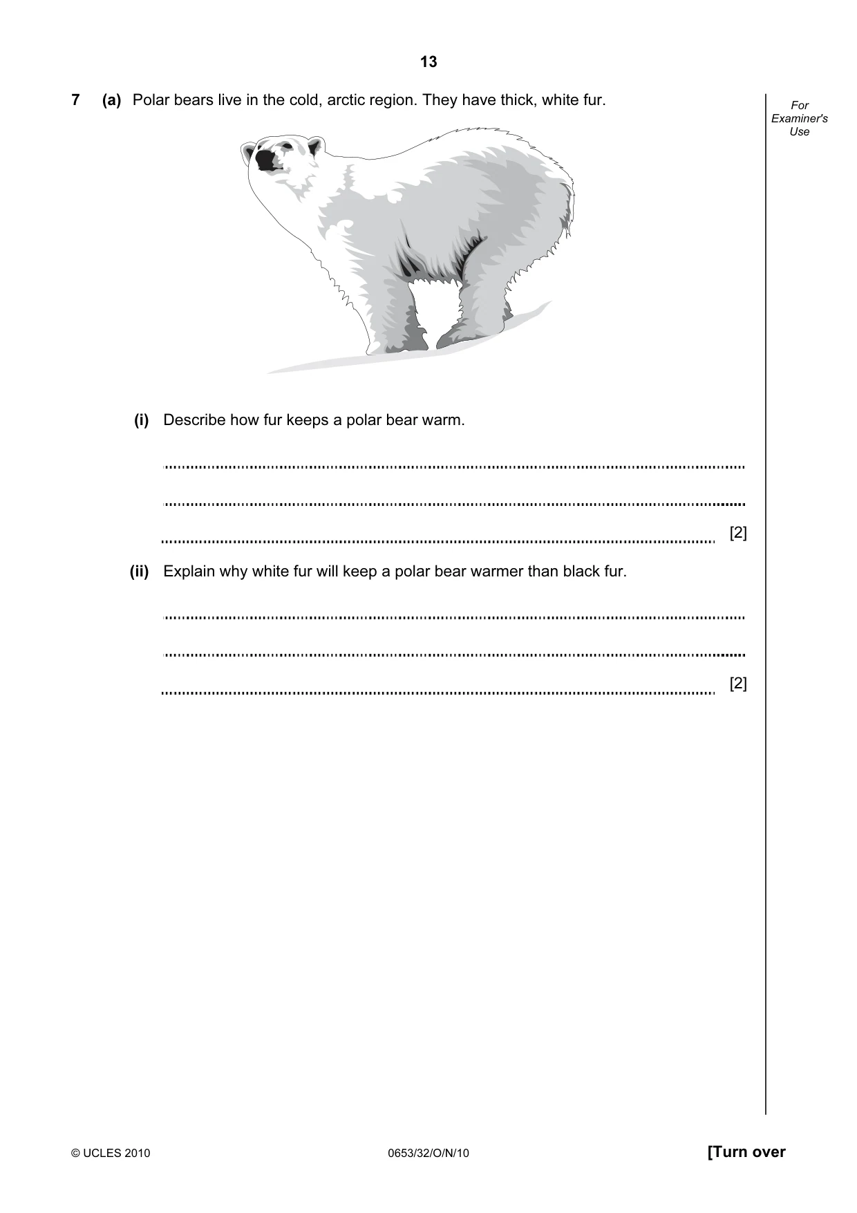 Cambridge IGCSE Science - Combined 0653 2010 Oct/Nov Paper 3 · Variant 2 question paper, page 13 of 20