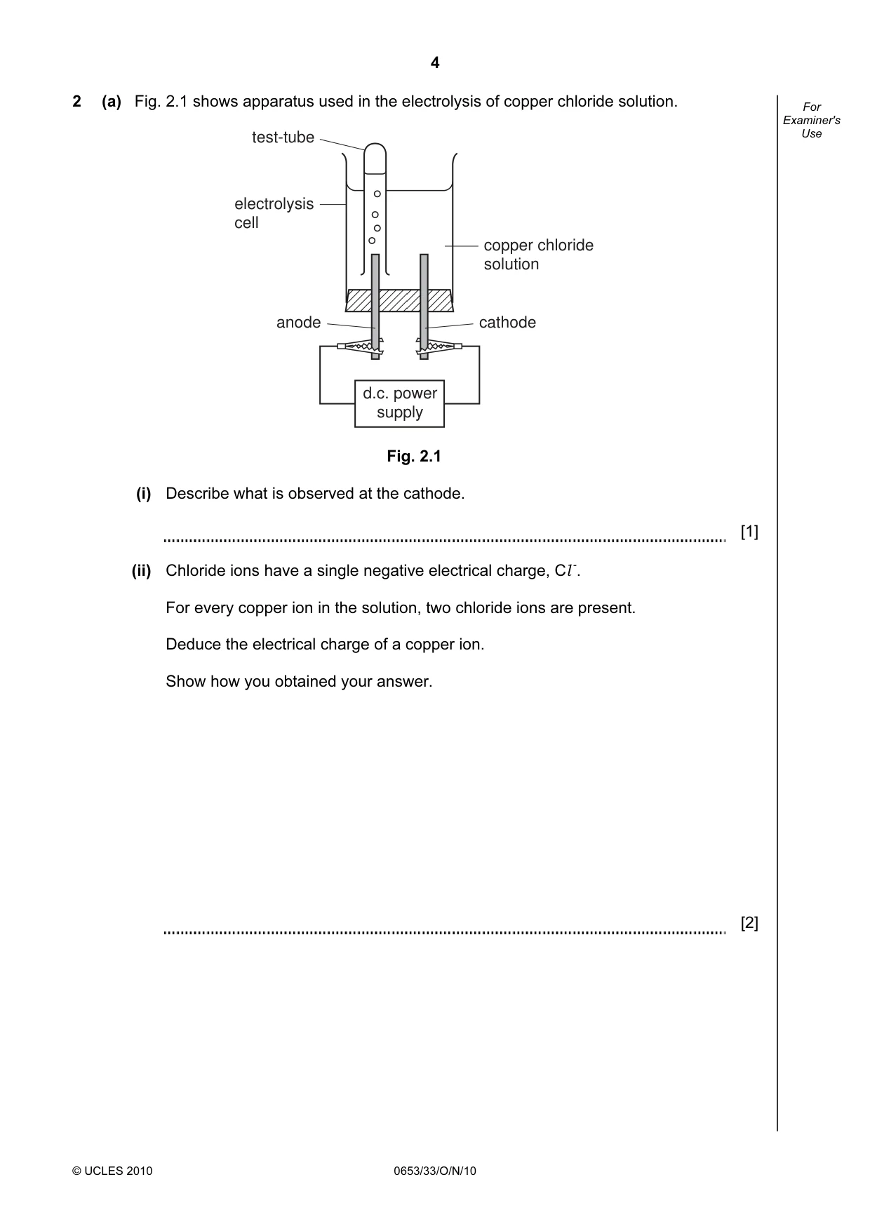 Cambridge IGCSE Science - Combined 0653 2010 Oct/Nov Paper 3 · Variant 3 question paper, page 4 of 20