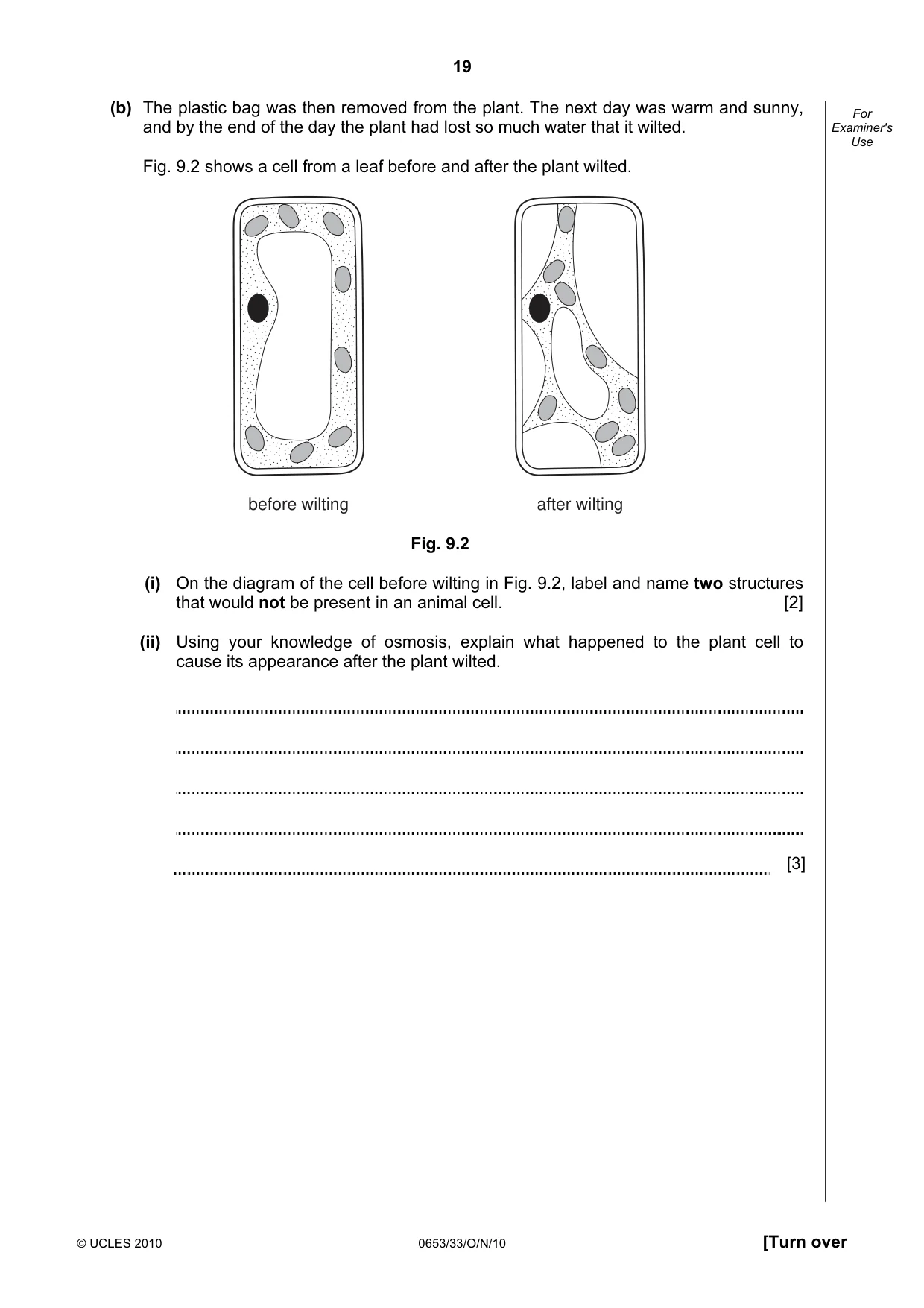 Cambridge IGCSE Science - Combined 0653 2010 Oct/Nov Paper 3 · Variant 3 question paper, page 19 of 20
