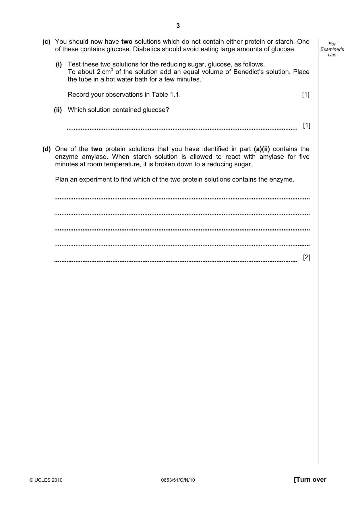 Cambridge IGCSE Science - Combined 0653 2010 Oct/Nov Paper 5 · Variant 1 question paper, page 3 of 12