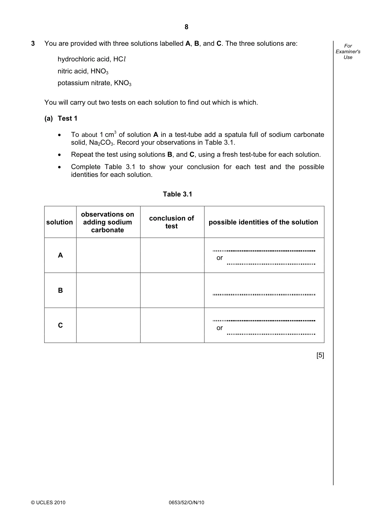 Cambridge IGCSE Science - Combined 0653 2010 Oct/Nov Paper 5 · Variant 2 question paper, page 8 of 12