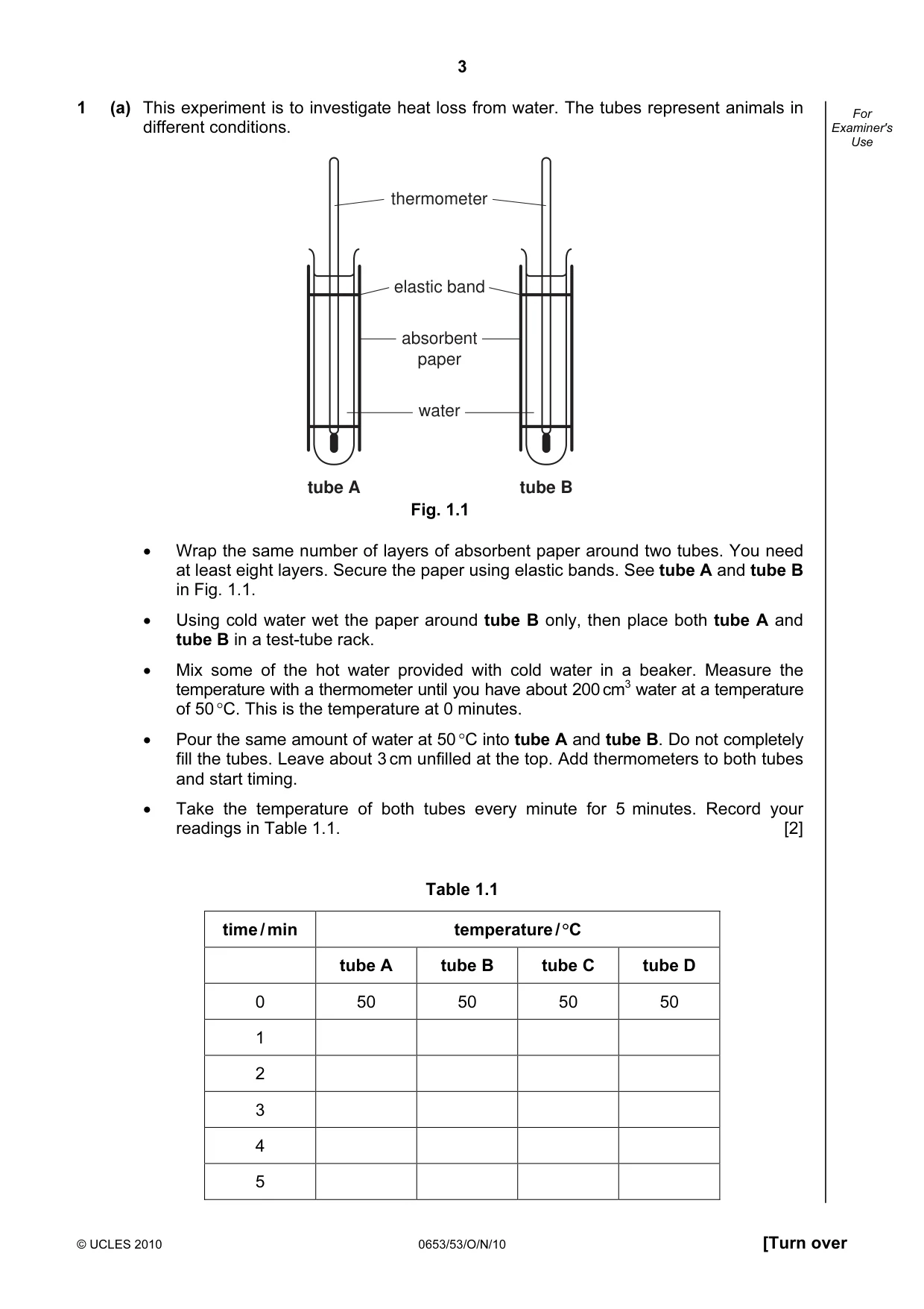Cambridge IGCSE Science - Combined 0653 2010 Oct/Nov Paper 5 · Variant 3 question paper, page 3 of 12