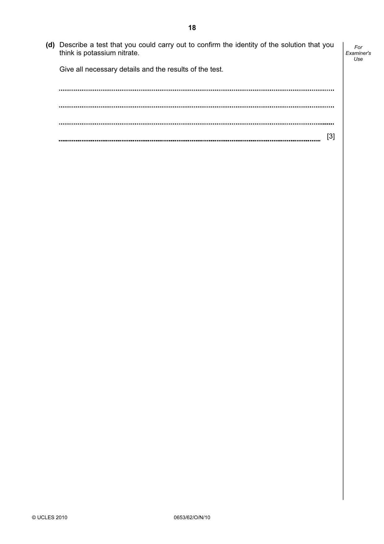 Cambridge IGCSE Science - Combined 0653 2010 Oct/Nov Paper 6 · Variant 2 question paper, page 18 of 24