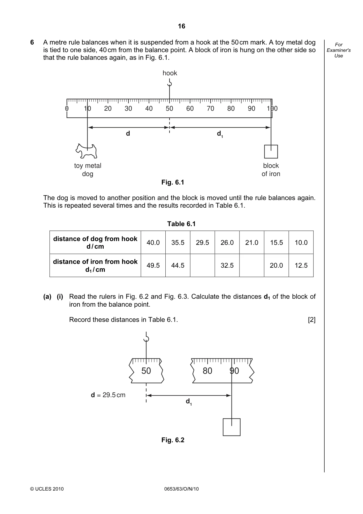 Cambridge IGCSE Science - Combined 0653 2010 Oct/Nov Paper 6 · Variant 3 question paper, page 16 of 20