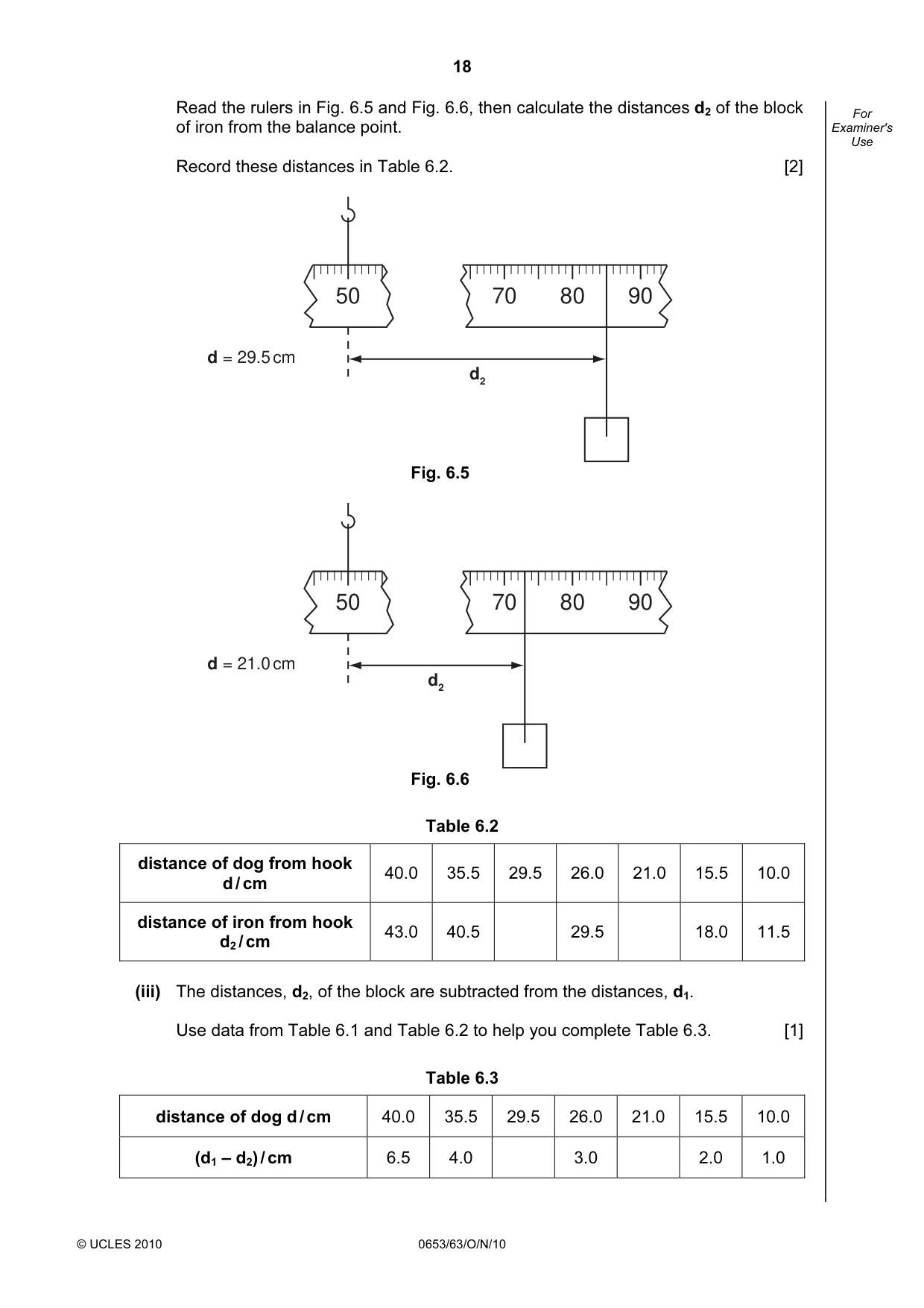 Cambridge IGCSE Science - Combined 0653 2010 Oct/Nov Paper 6 · Variant 3 question paper, page 18 of 20