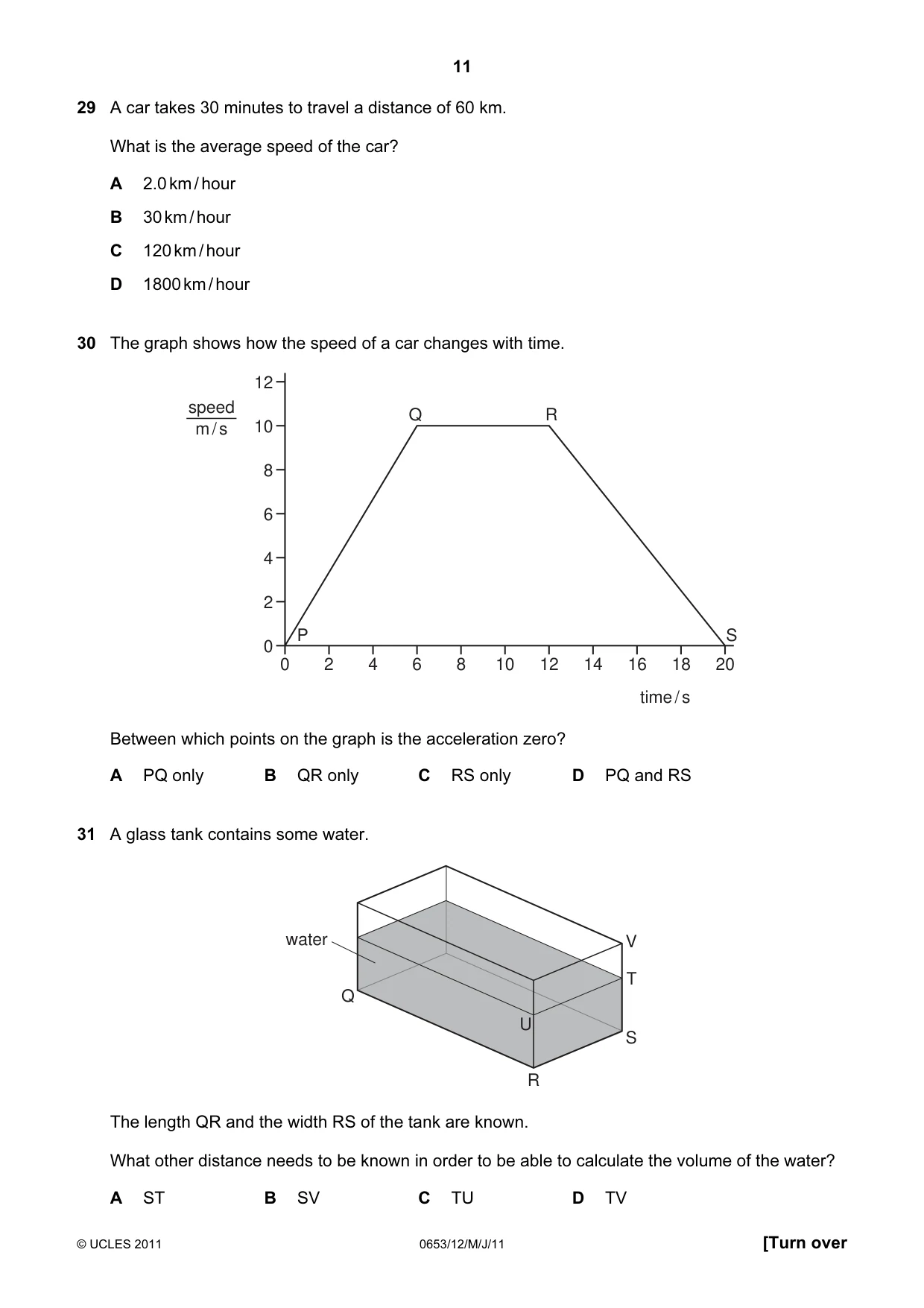Cambridge IGCSE Science - Combined 0653 2011 May/June Paper 1 · Variant 2 question paper, page 11 of 16