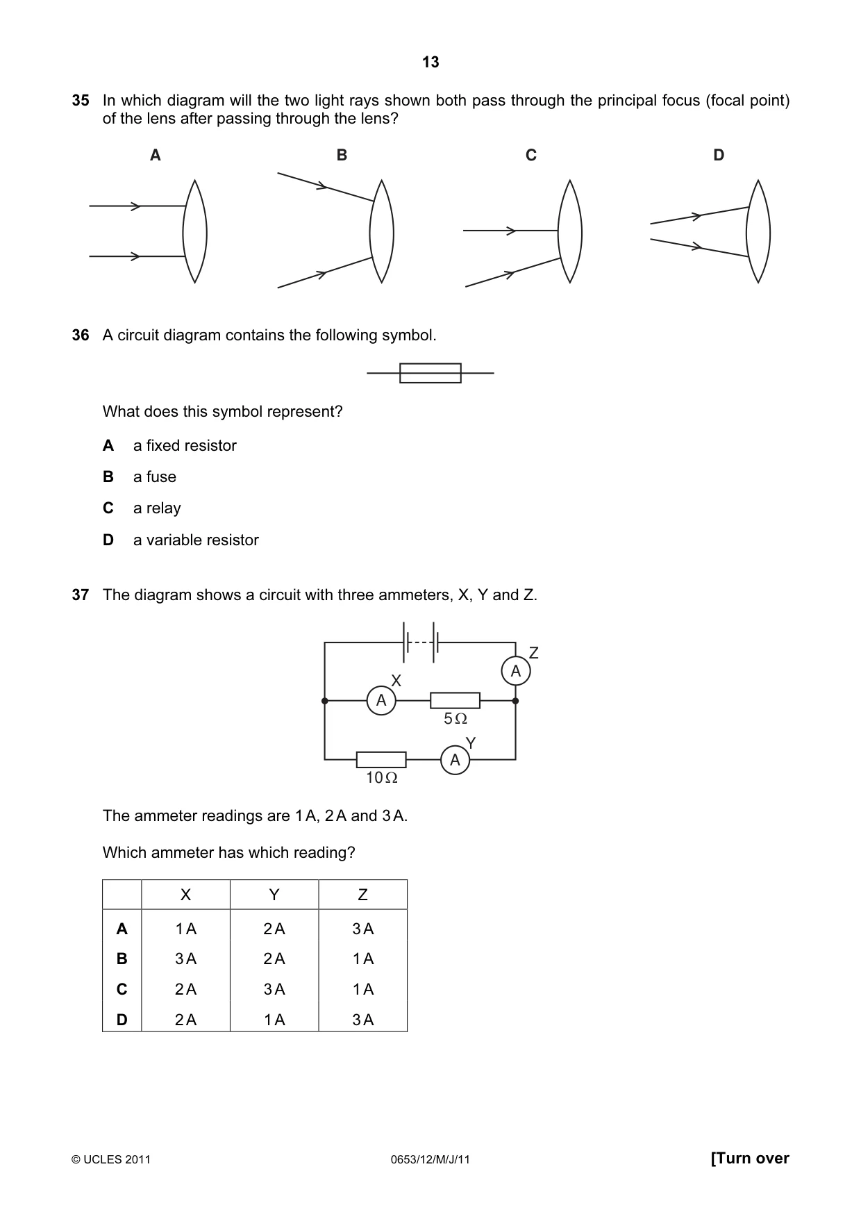 Cambridge IGCSE Science - Combined 0653 2011 May/June Paper 1 · Variant 2 question paper, page 13 of 16