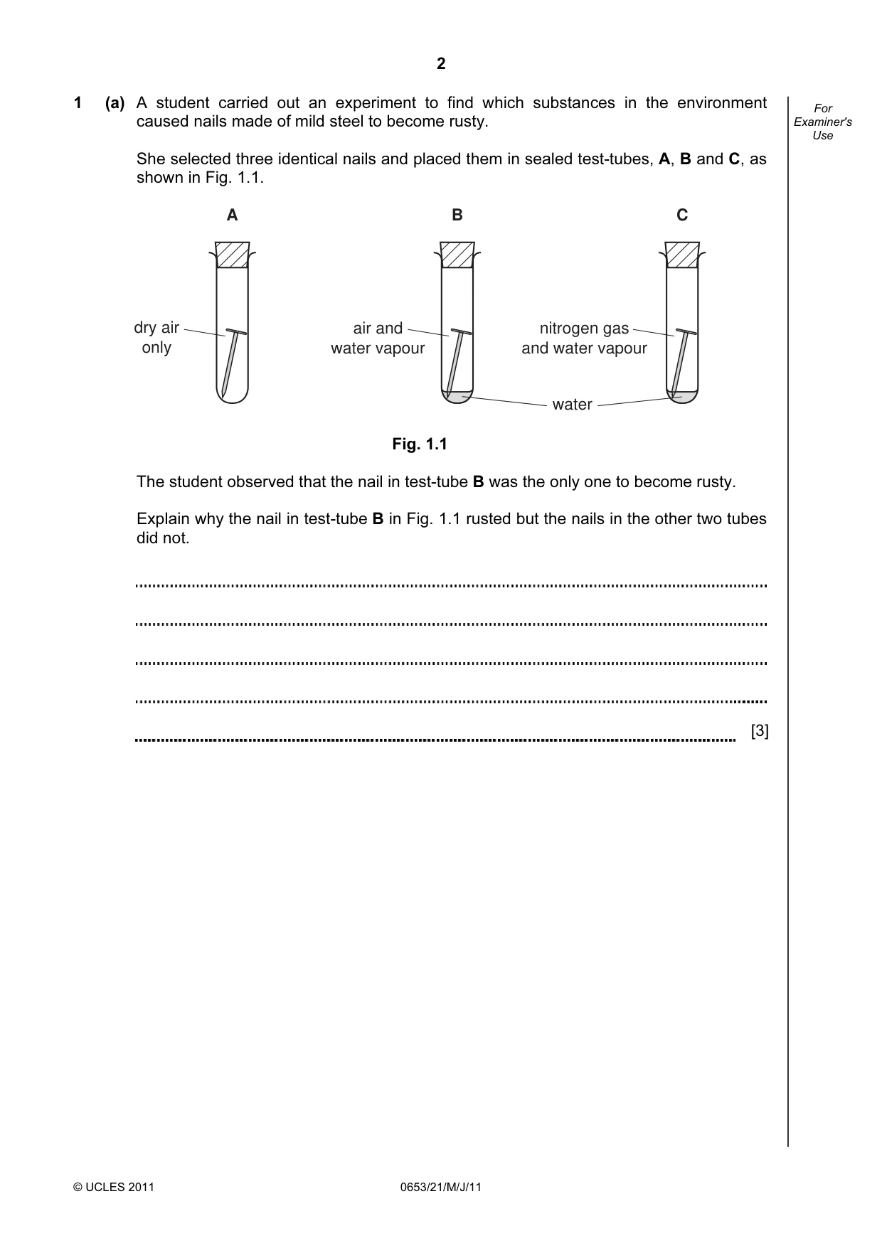Cambridge IGCSE Science - Combined 0653 2011 May/June Paper 2 · Variant 1 question paper, page 2 of 24