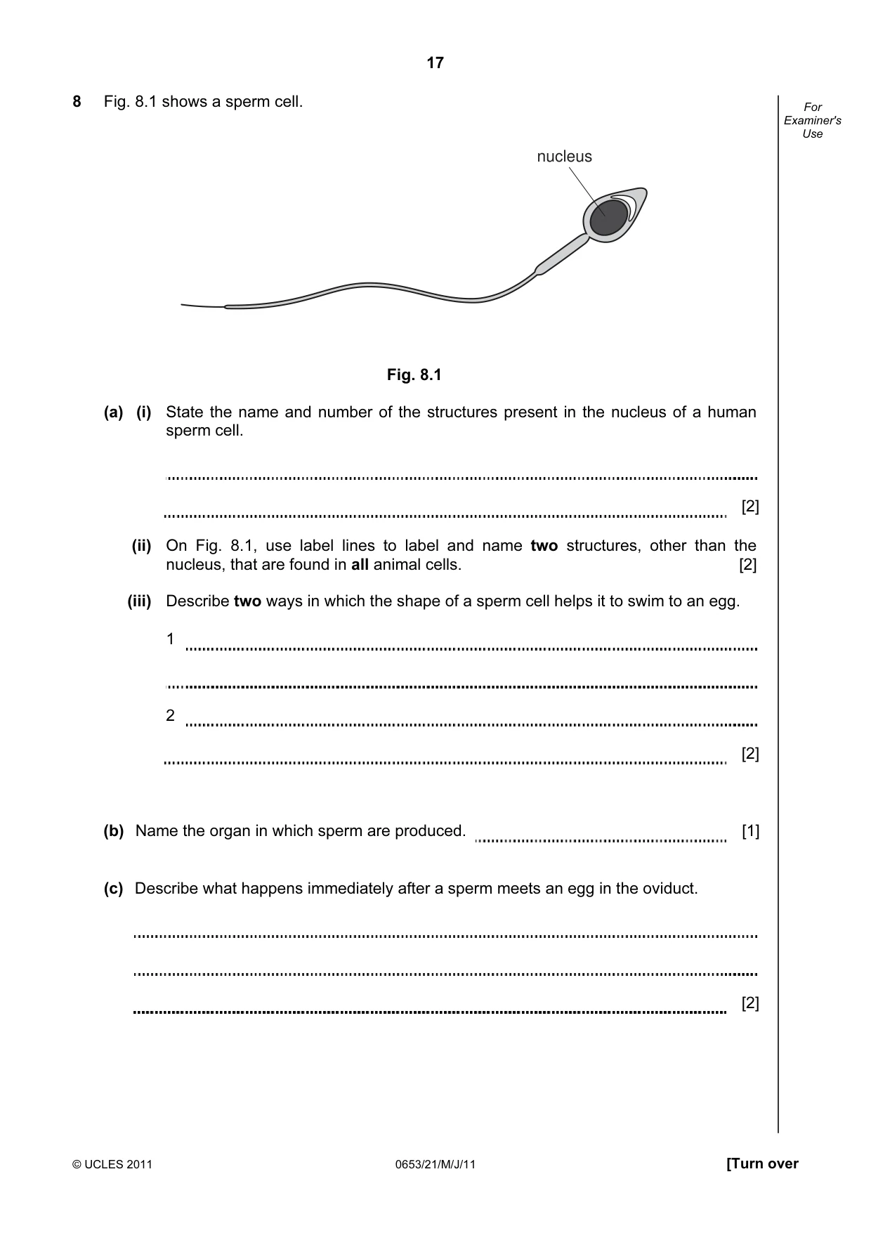Cambridge IGCSE Science - Combined 0653 2011 May/June Paper 2 · Variant 1 question paper, page 17 of 24