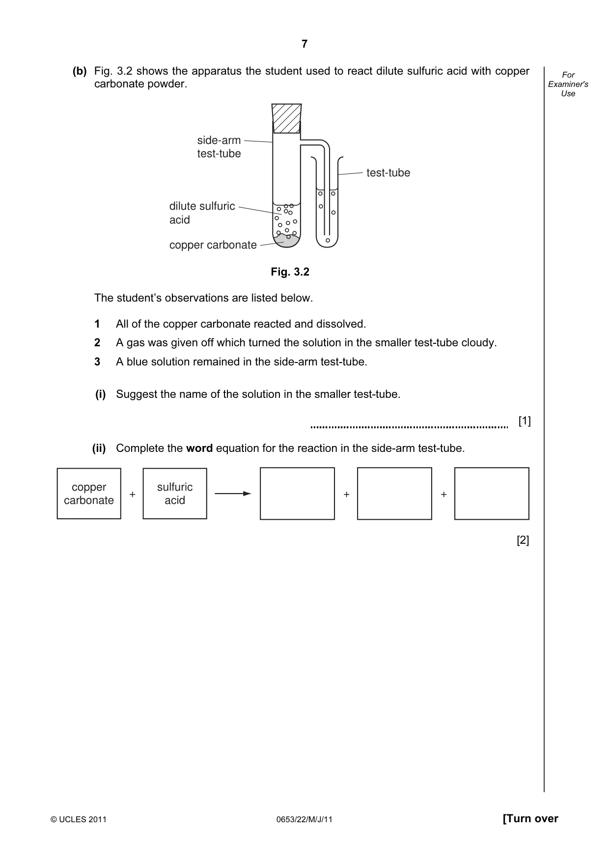 Cambridge IGCSE Science - Combined 0653 2011 May/June Paper 2 · Variant 2 question paper, page 7 of 20