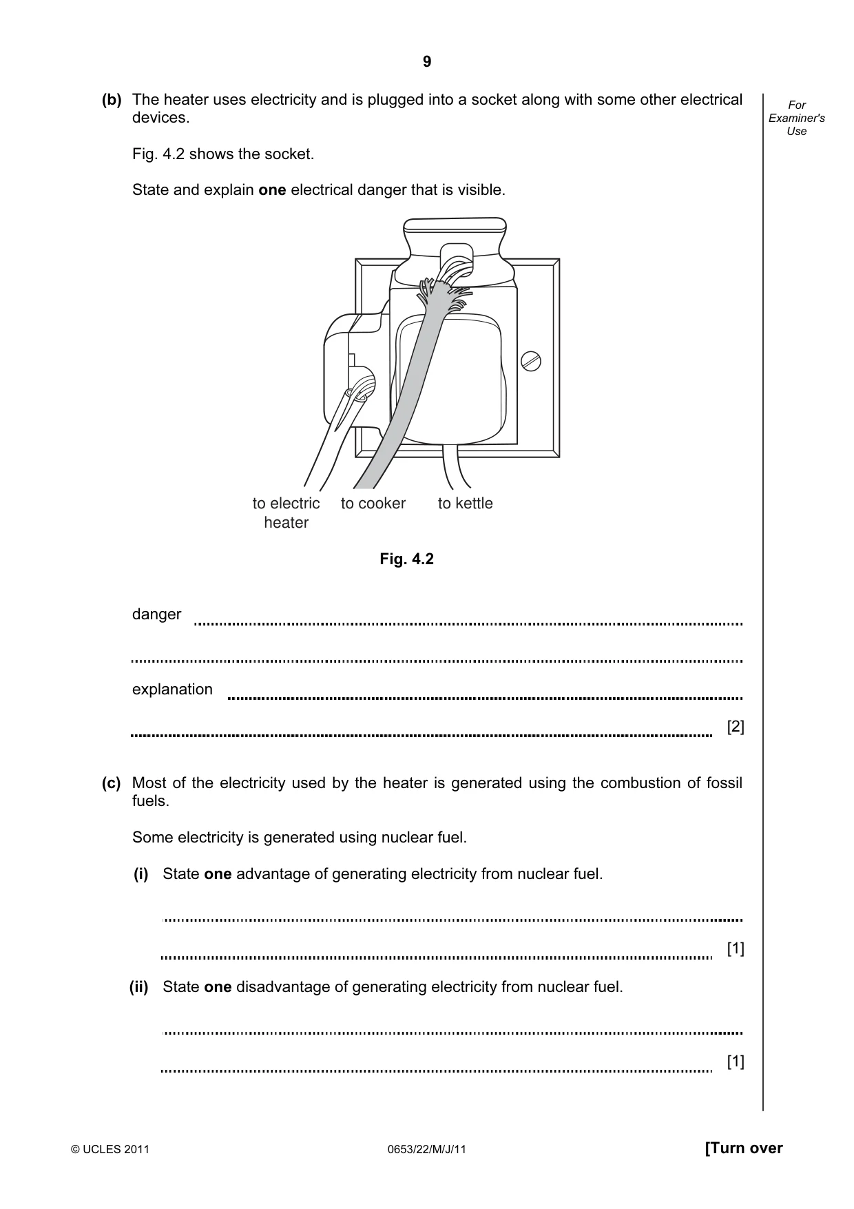 Cambridge IGCSE Science - Combined 0653 2011 May/June Paper 2 · Variant 2 question paper, page 9 of 20