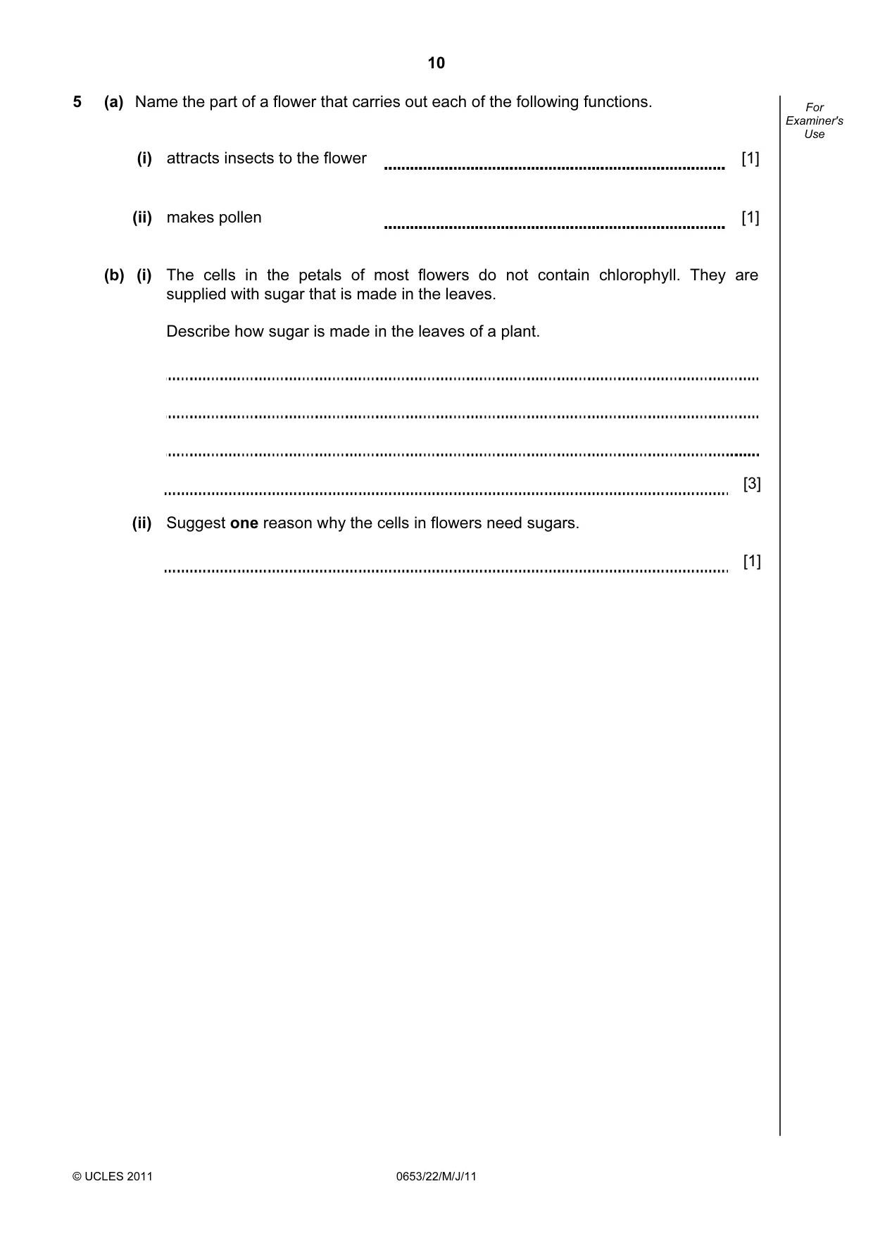 Cambridge IGCSE Science - Combined 0653 2011 May/June Paper 2 · Variant 2 question paper, page 10 of 20