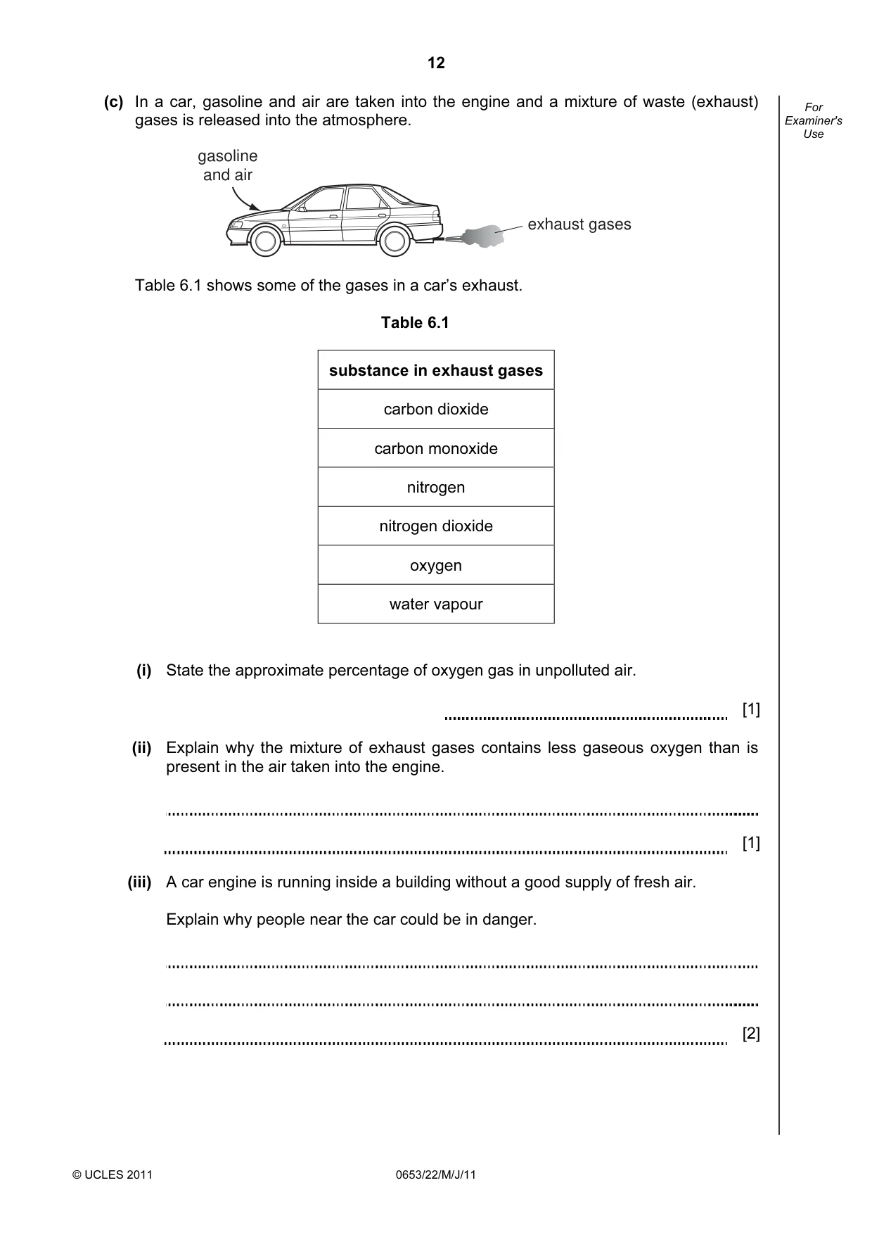 Cambridge IGCSE Science - Combined 0653 2011 May/June Paper 2 · Variant 2 question paper, page 12 of 20