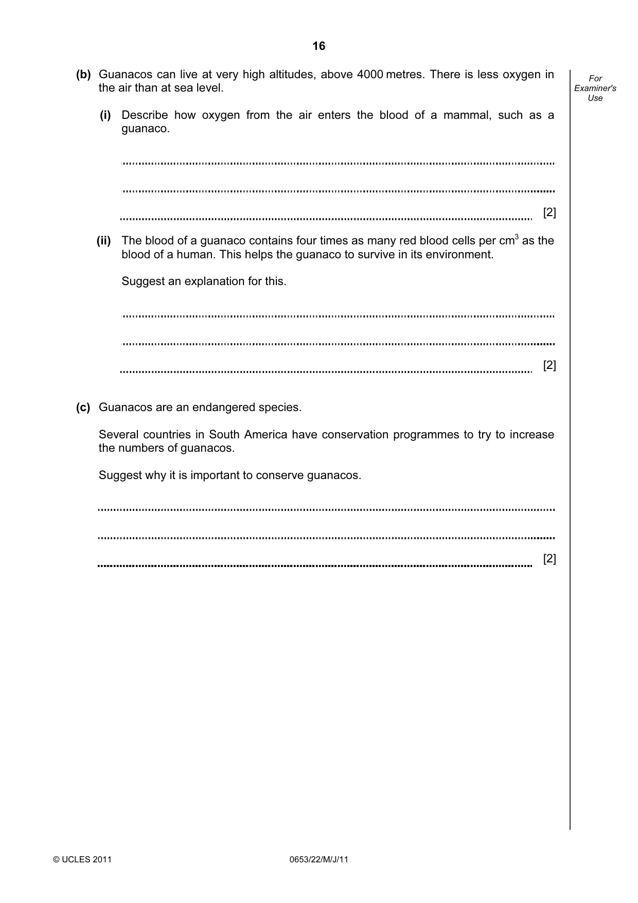 Cambridge IGCSE Science - Combined 0653 2011 May/June Paper 2 · Variant 2 question paper, page 16 of 20