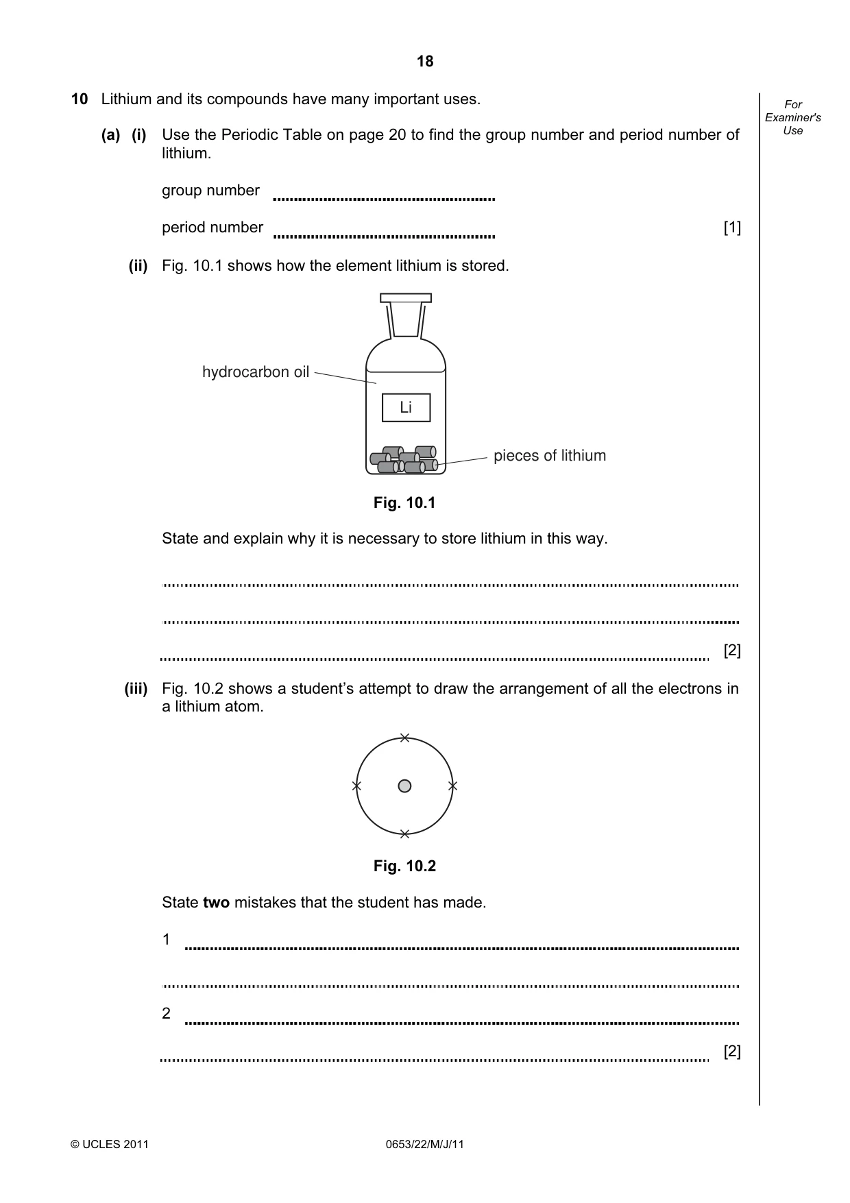 Cambridge IGCSE Science - Combined 0653 2011 May/June Paper 2 · Variant 2 question paper, page 18 of 20