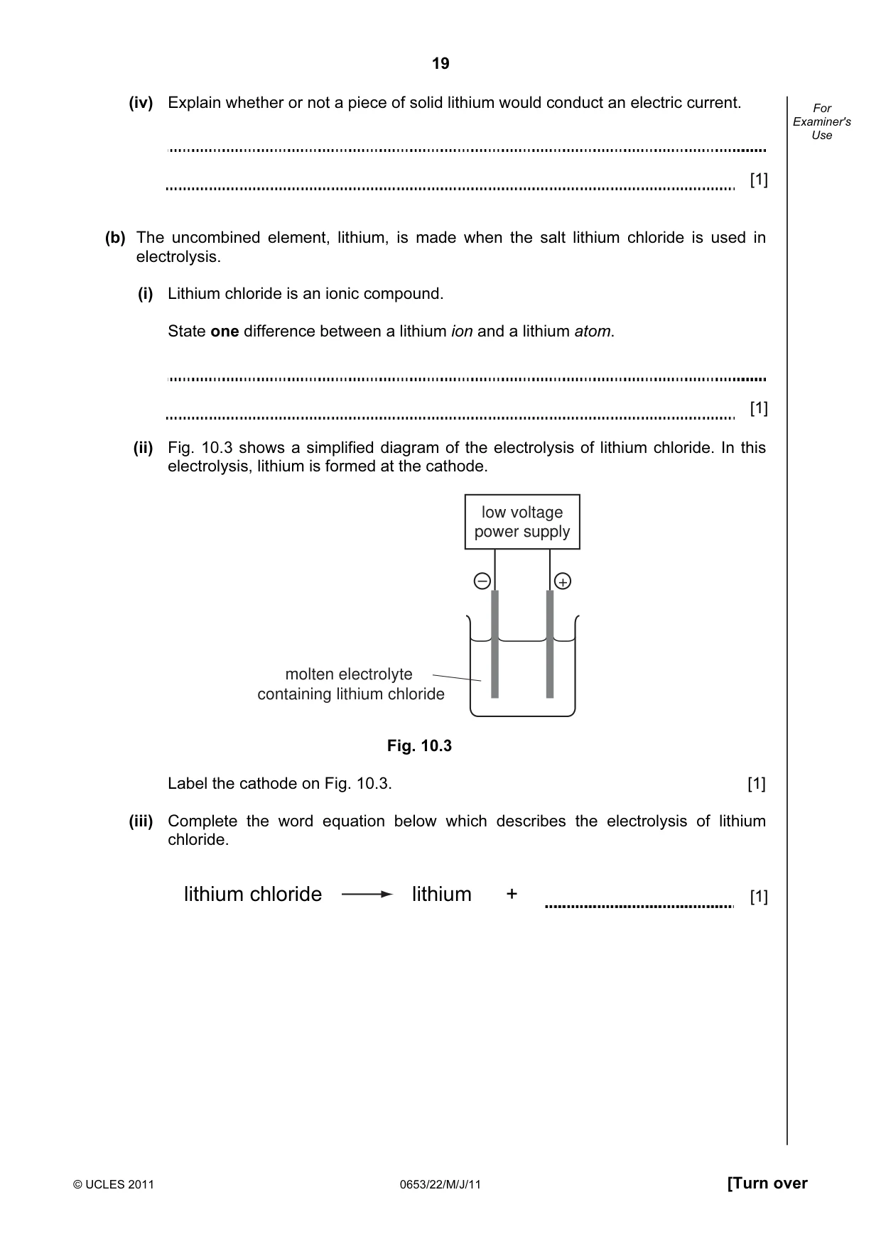 Cambridge IGCSE Science - Combined 0653 2011 May/June Paper 2 · Variant 2 question paper, page 19 of 20