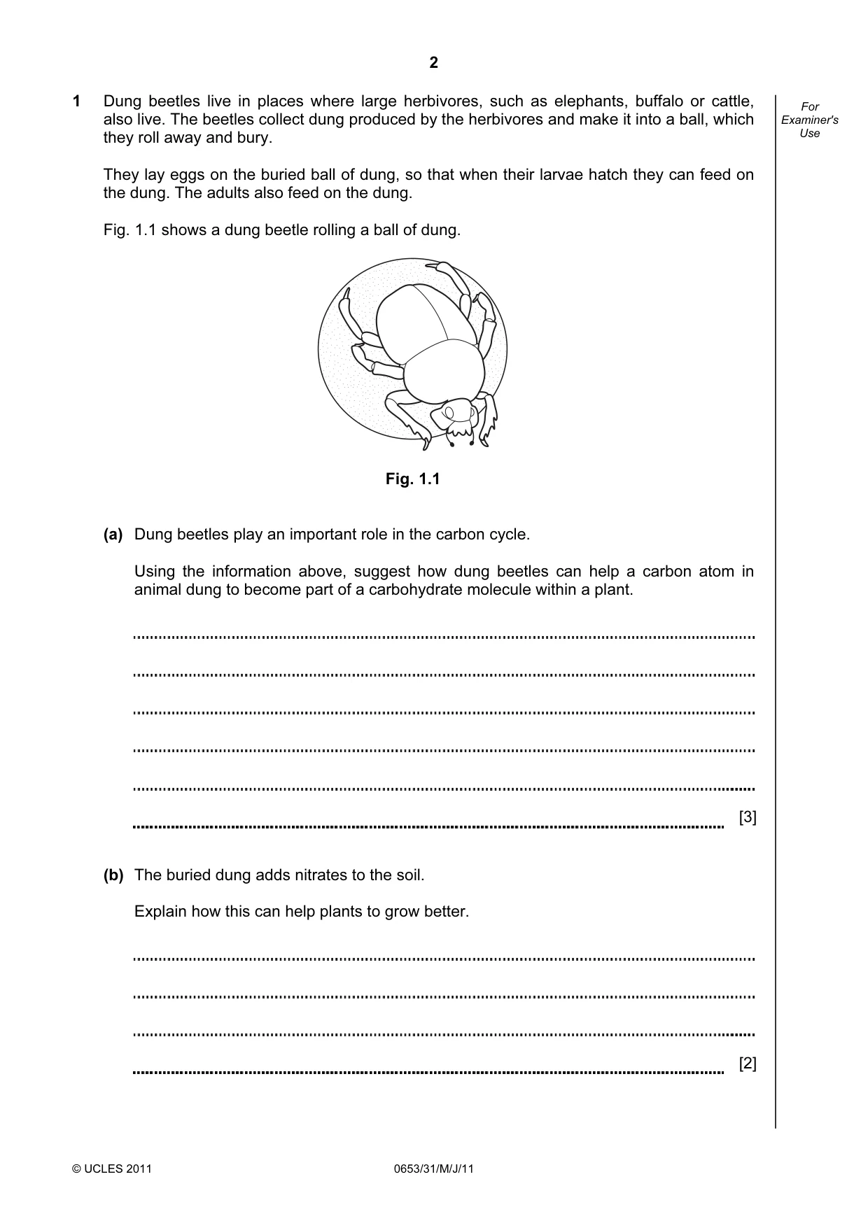 Cambridge IGCSE Science - Combined 0653 2011 May/June Paper 3 · Variant 1 question paper, page 2 of 20