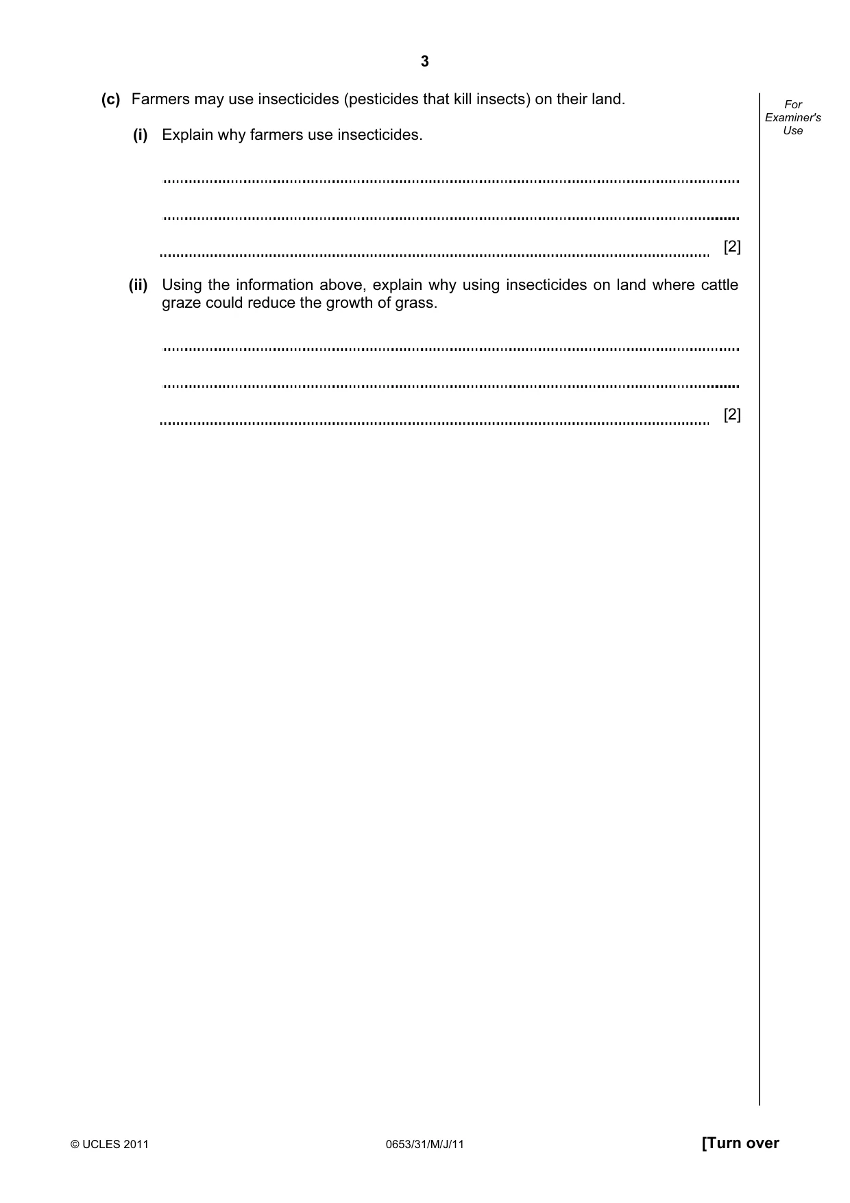 Cambridge IGCSE Science - Combined 0653 2011 May/June Paper 3 · Variant 1 question paper, page 3 of 20