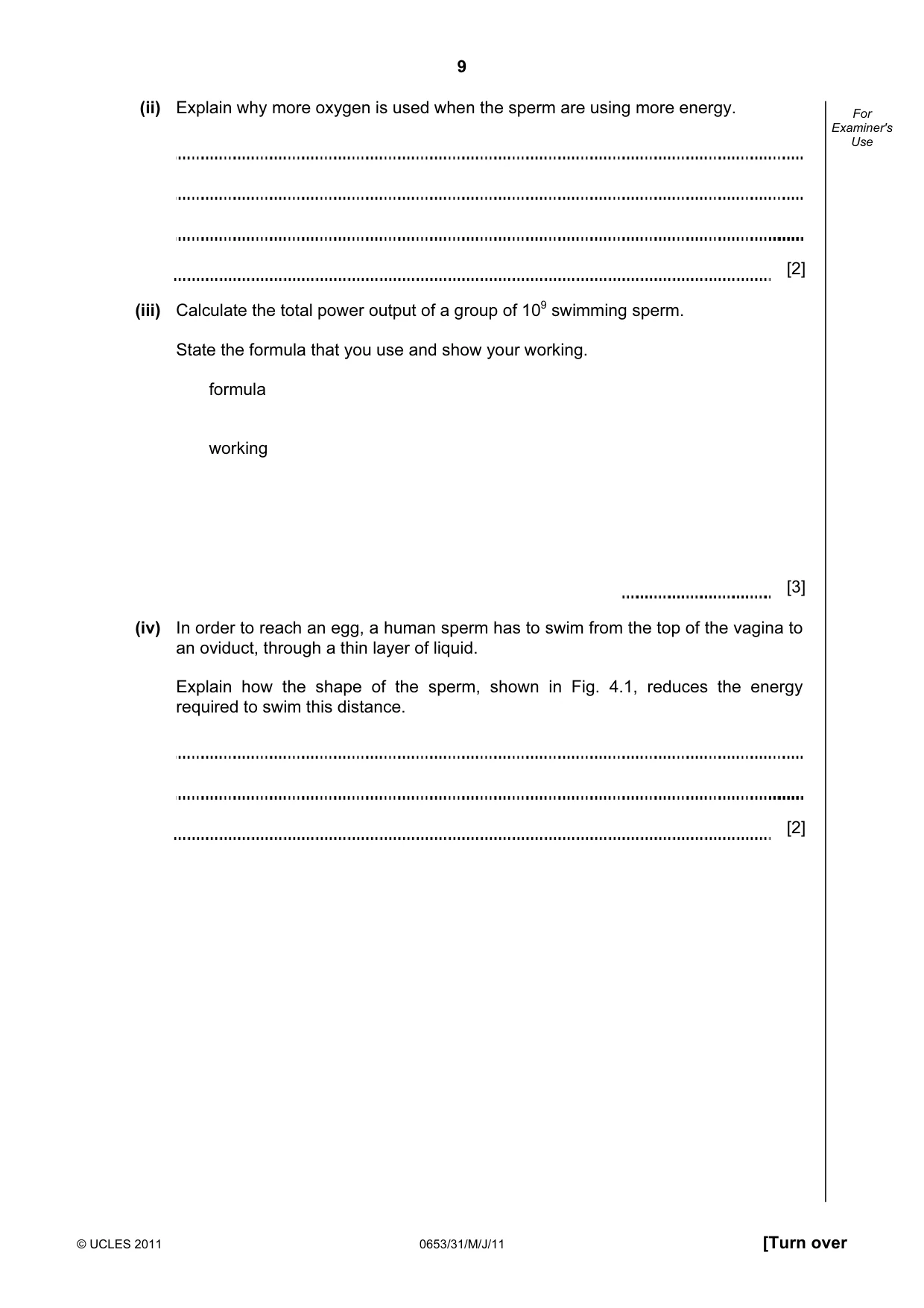 Cambridge IGCSE Science - Combined 0653 2011 May/June Paper 3 · Variant 1 question paper, page 9 of 20