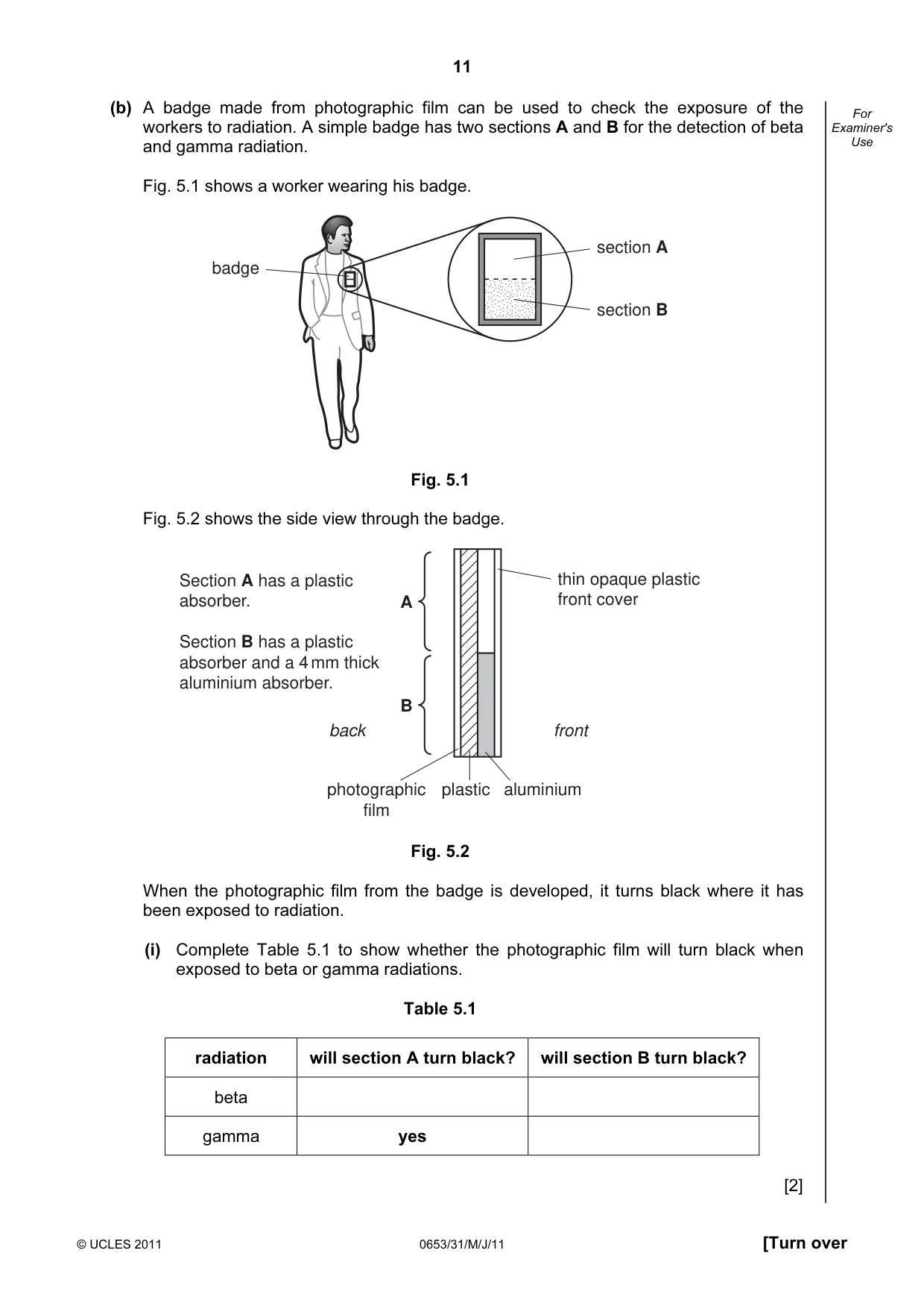 Cambridge IGCSE Science - Combined 0653 2011 May/June Paper 3 · Variant 1 question paper, page 11 of 20