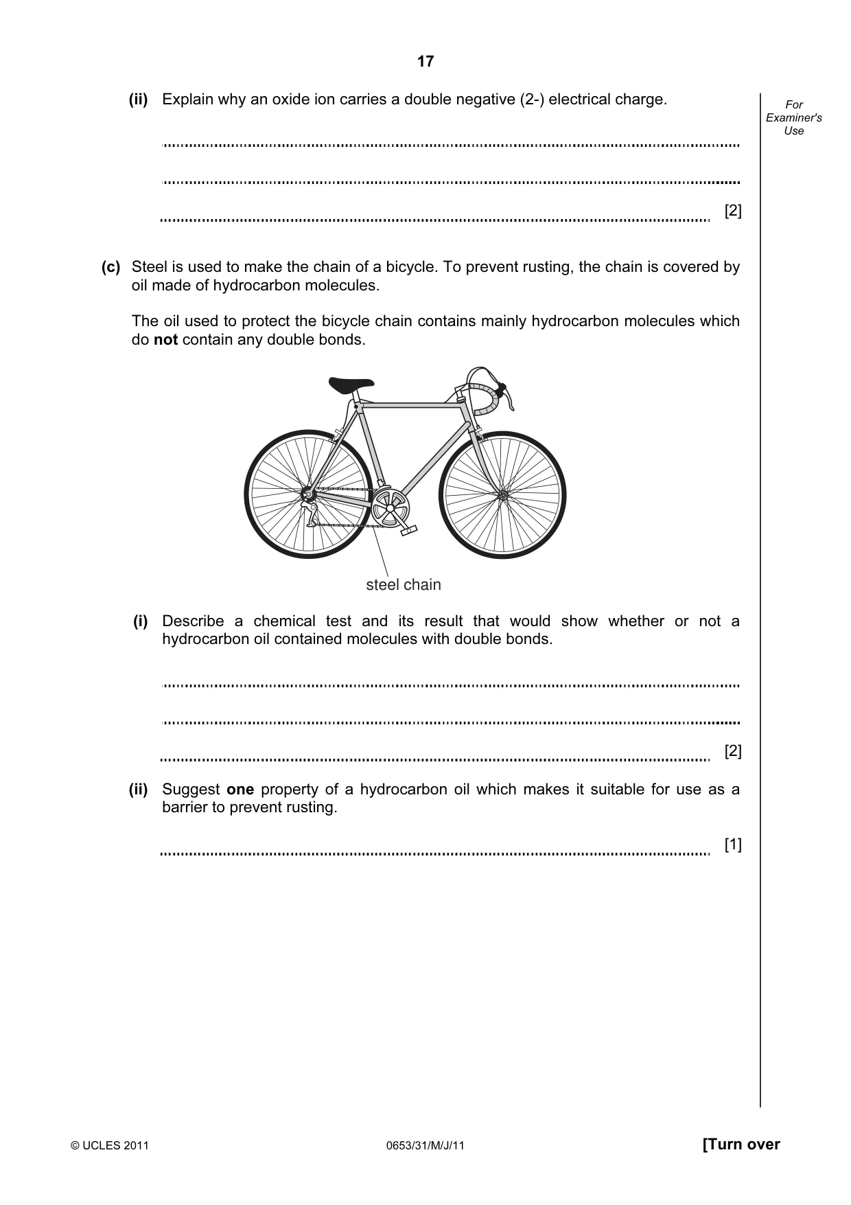 Cambridge IGCSE Science - Combined 0653 2011 May/June Paper 3 · Variant 1 question paper, page 17 of 20